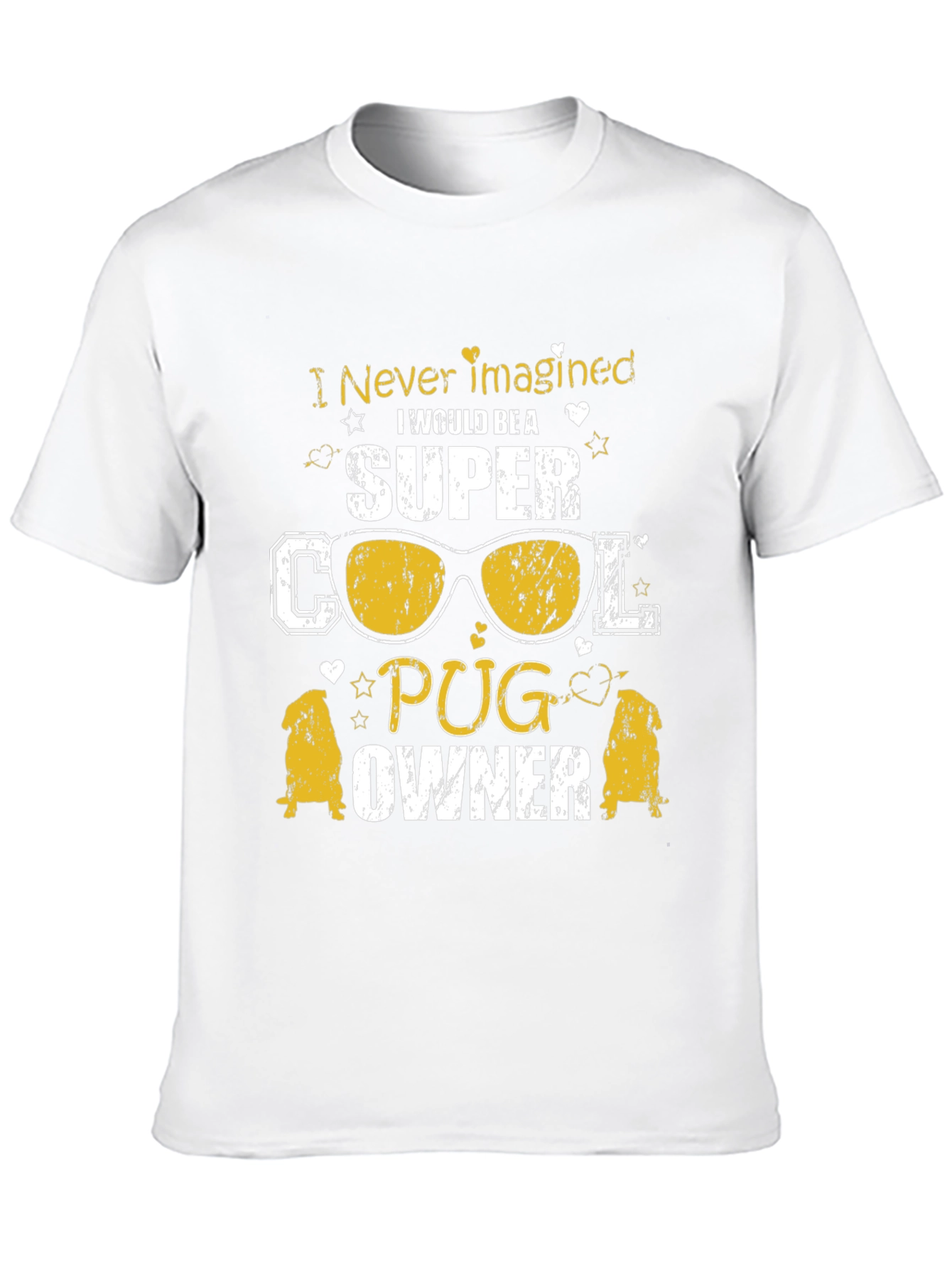 Super Cool Pug Owner Graphic T-Shirt