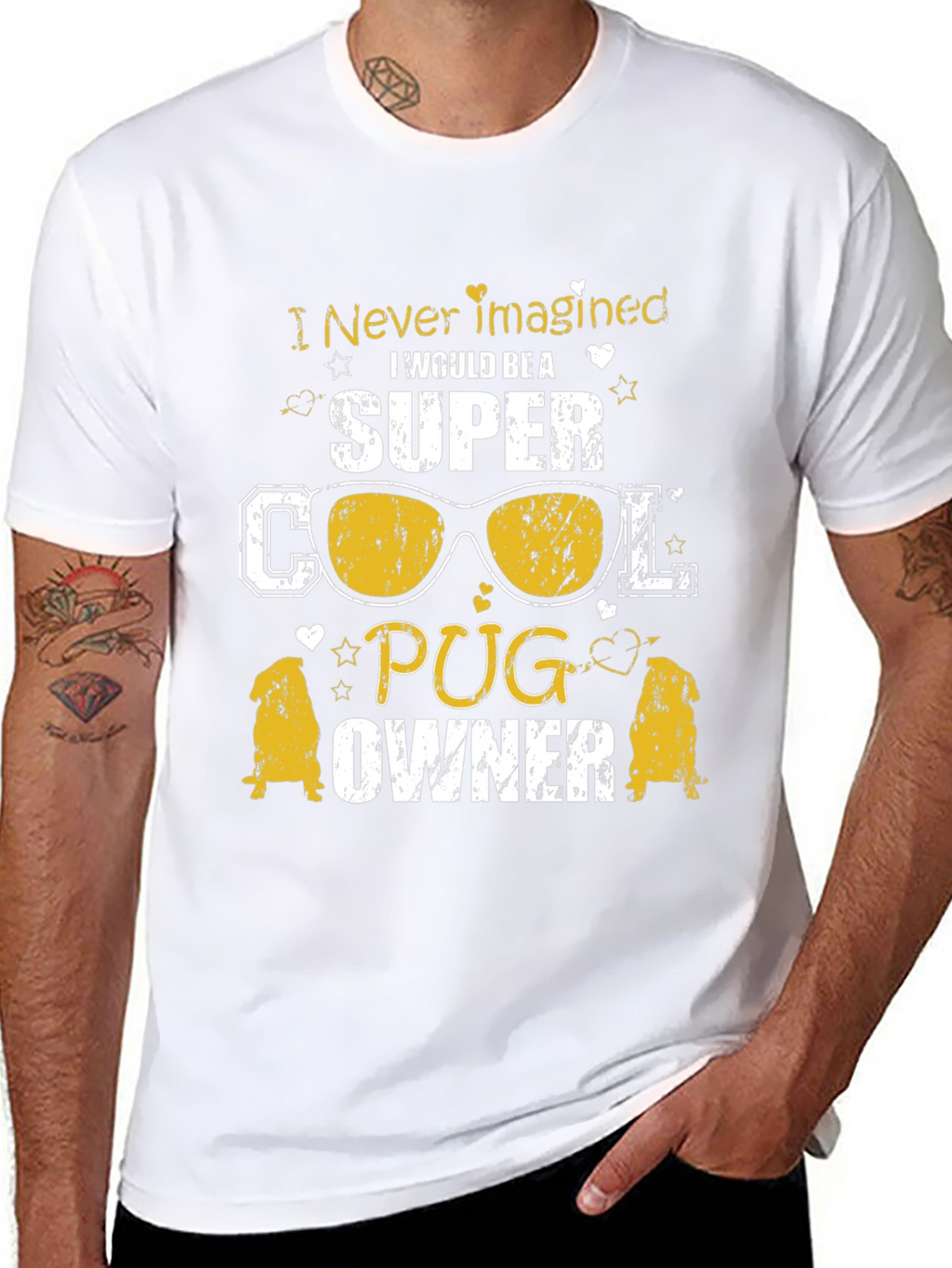 Super Cool Pug Owner Graphic T-Shirt