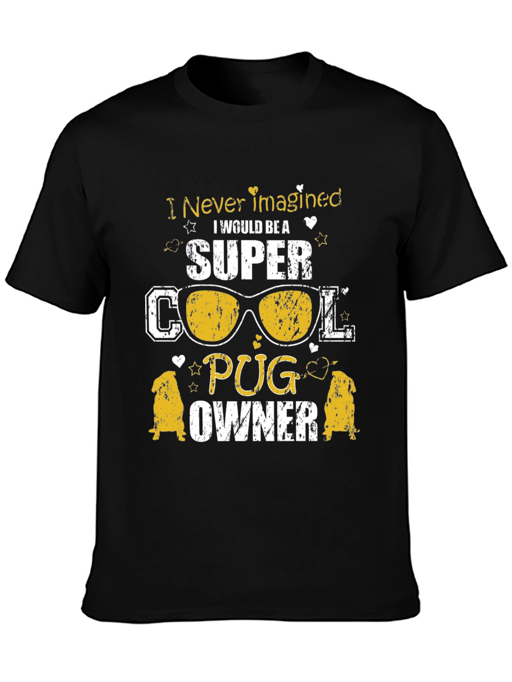 Super Cool Pug Owner Graphic T-Shirt