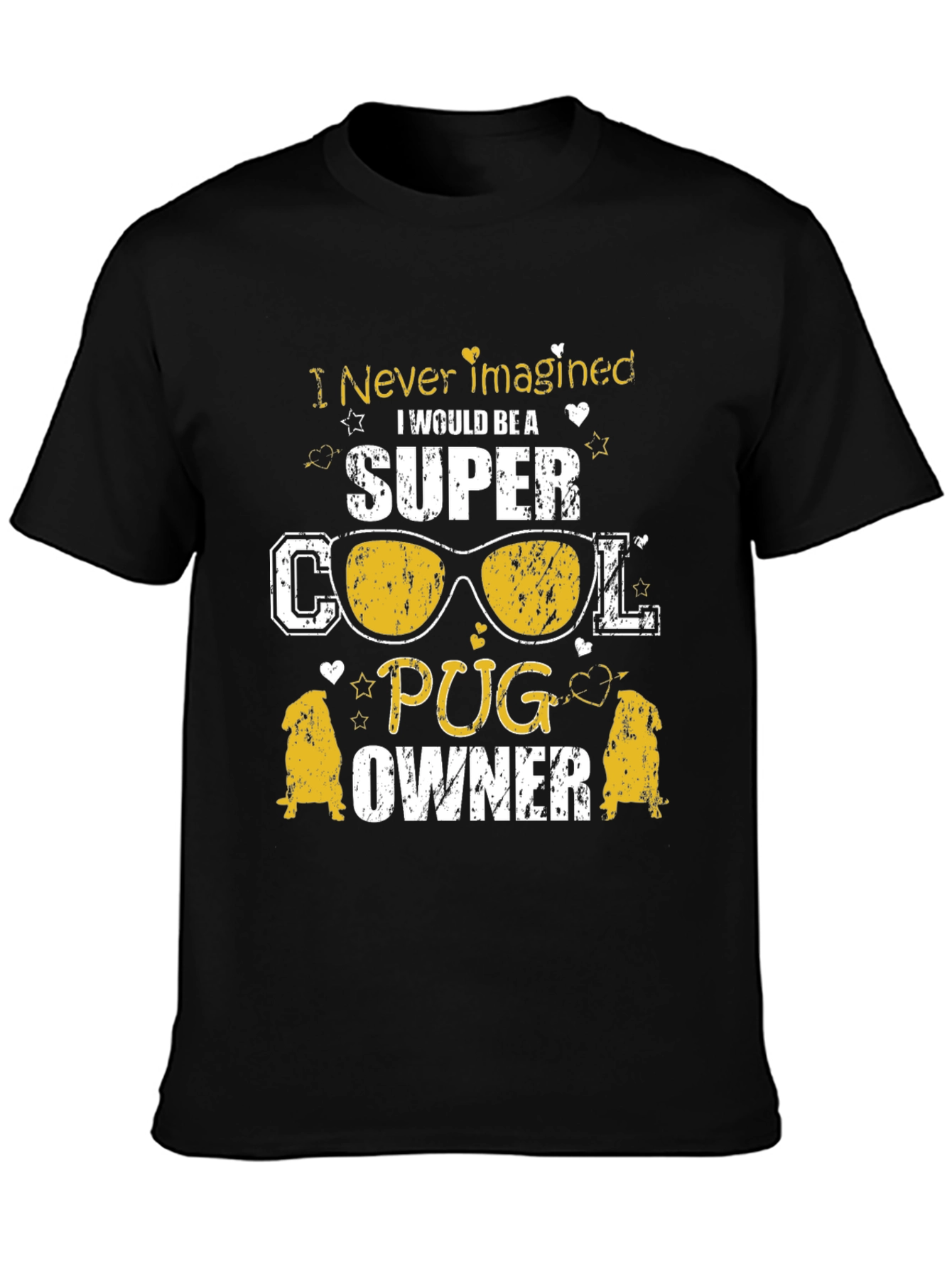 Super Cool Pug Owner Graphic T-Shirt