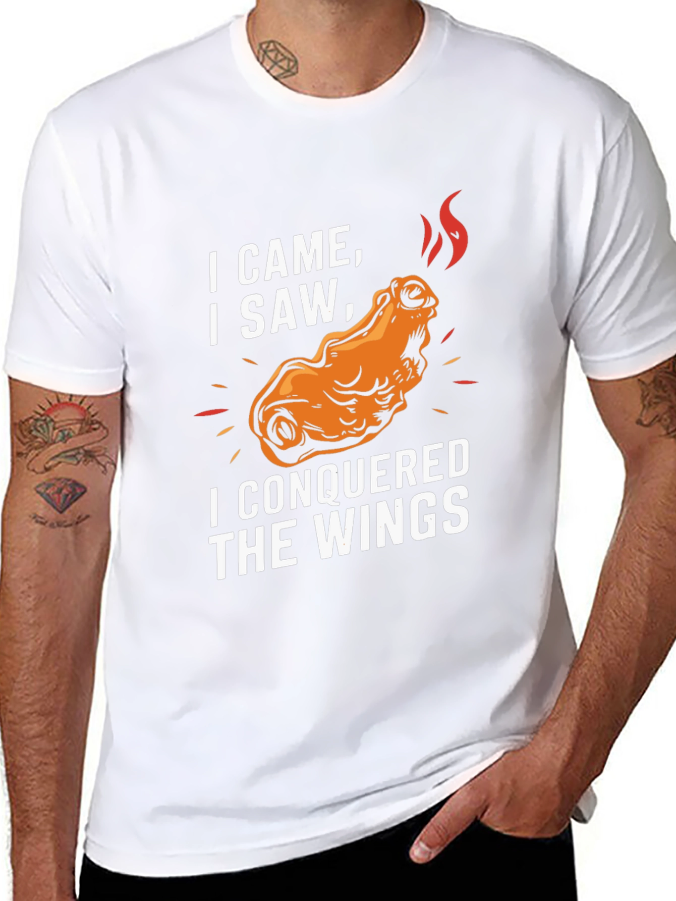 I Came I Saw I Conquered Wings T-Shirt - Black