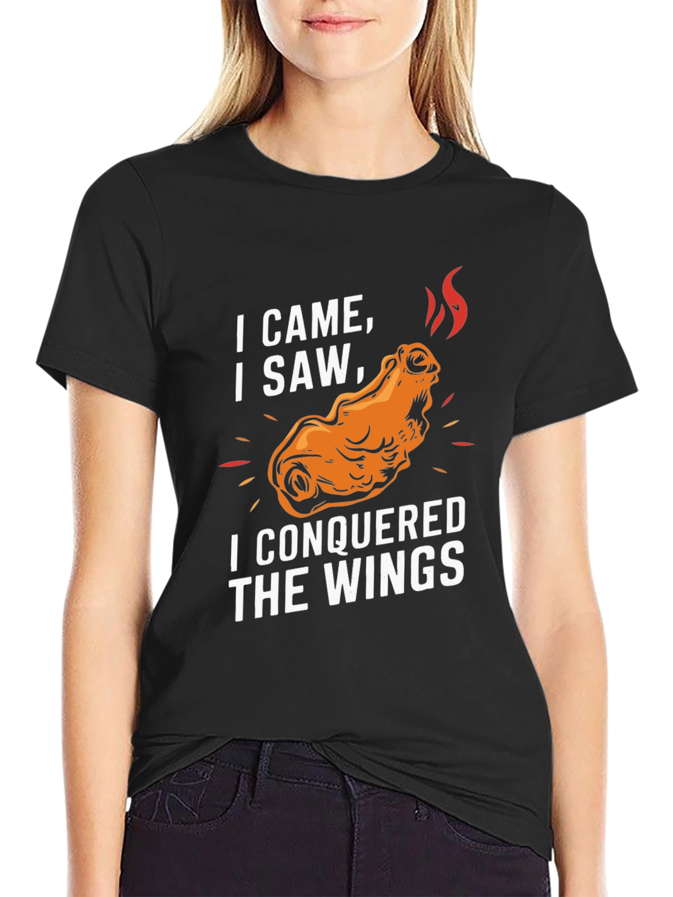 I Came I Saw I Conquered Wings T-Shirt - Black