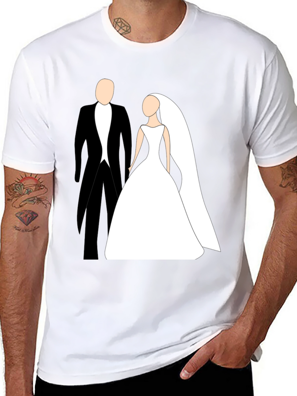 Bride & Groom Graphic Tee - Wedding Gift