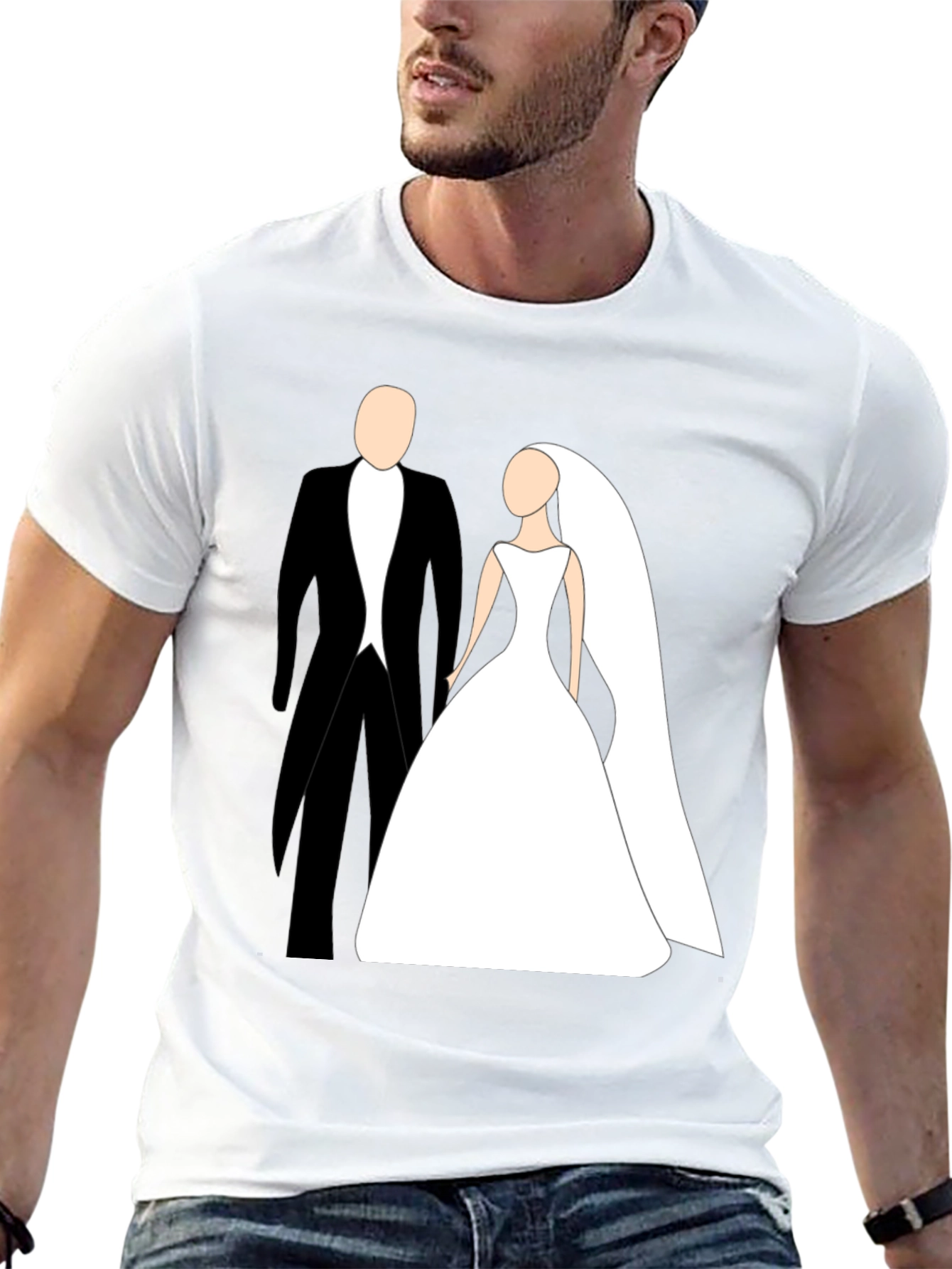 Bride & Groom Graphic Tee - Wedding Gift