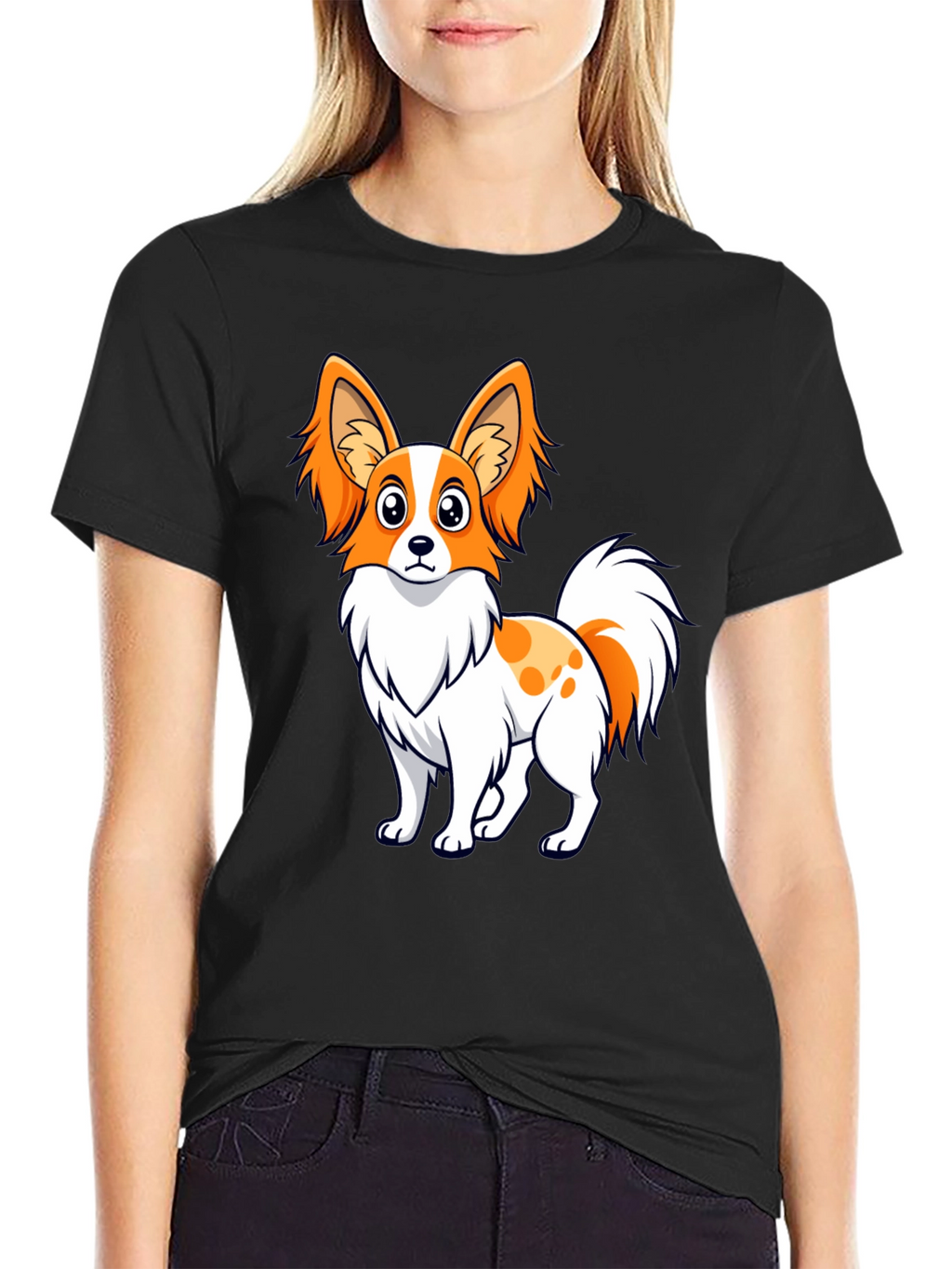 Cute Dog Graphic Tee - Unisex Black T-Shirt