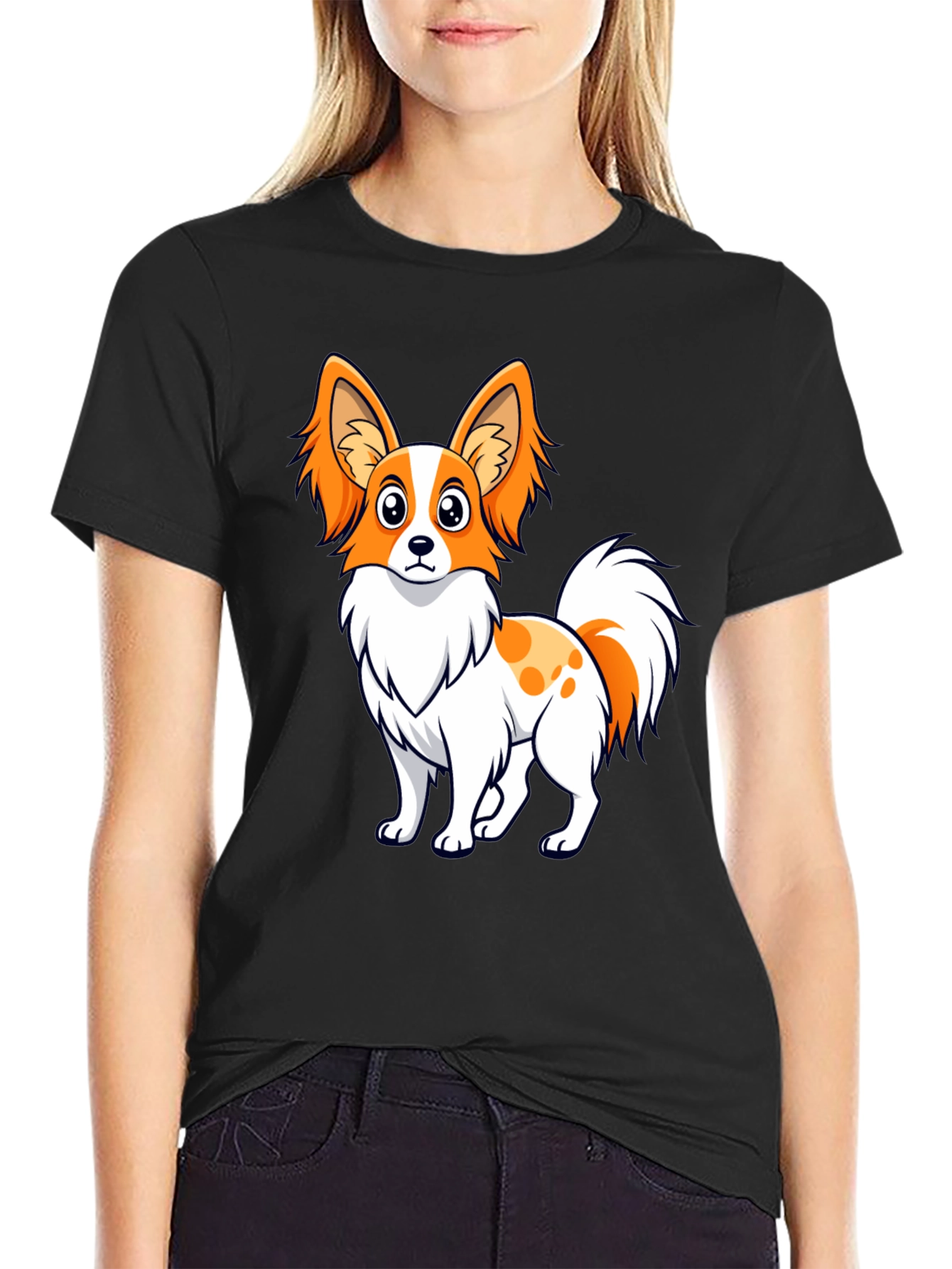 Cute Dog Graphic Tee - Unisex Black T-Shirt