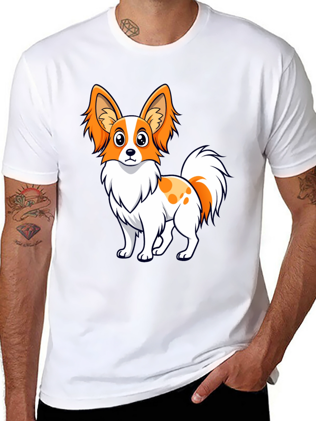 Cute Dog Graphic Tee - Unisex Black T-Shirt