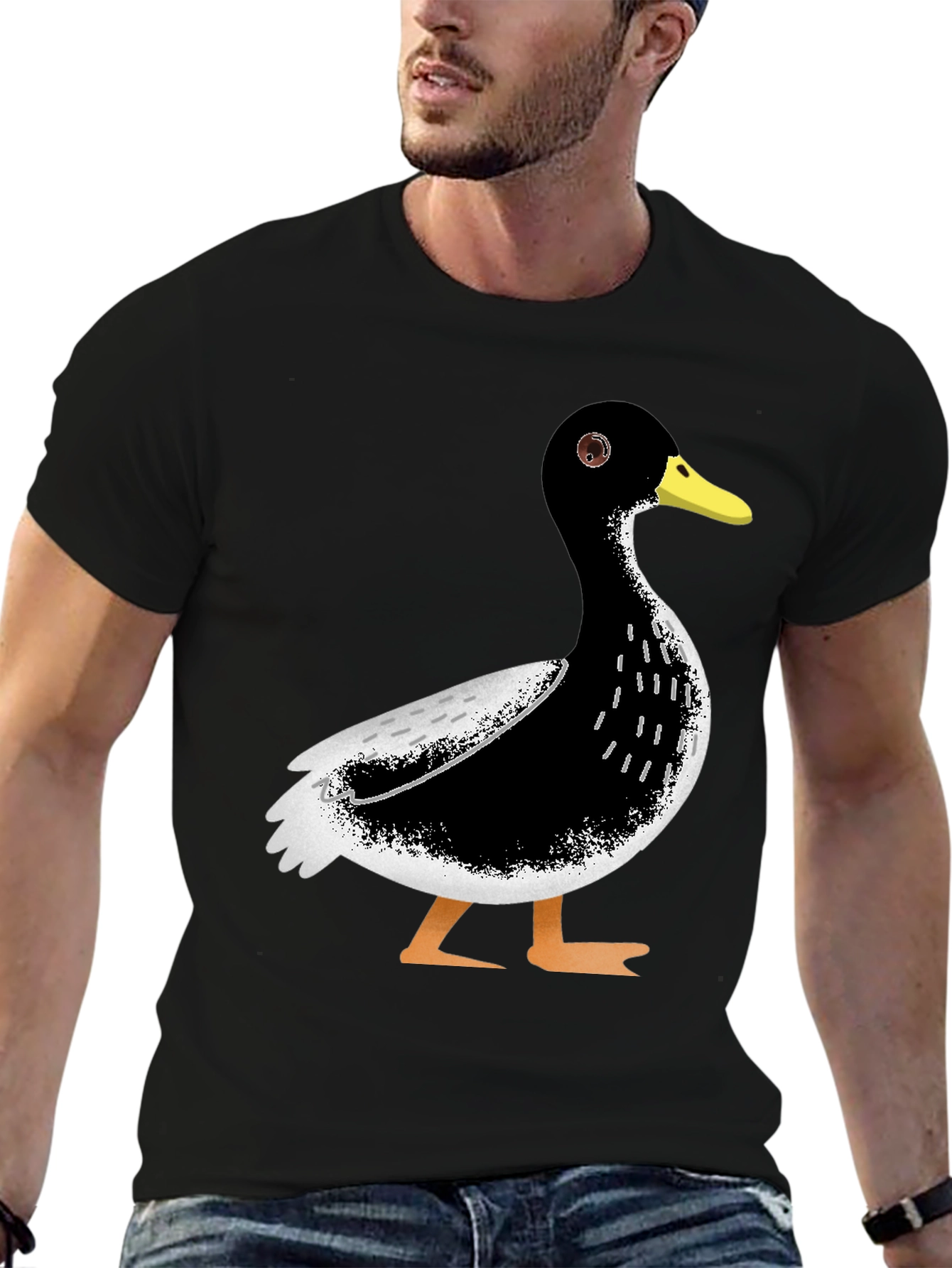 Duck Graphic T-Shirt - Casual Black Tee