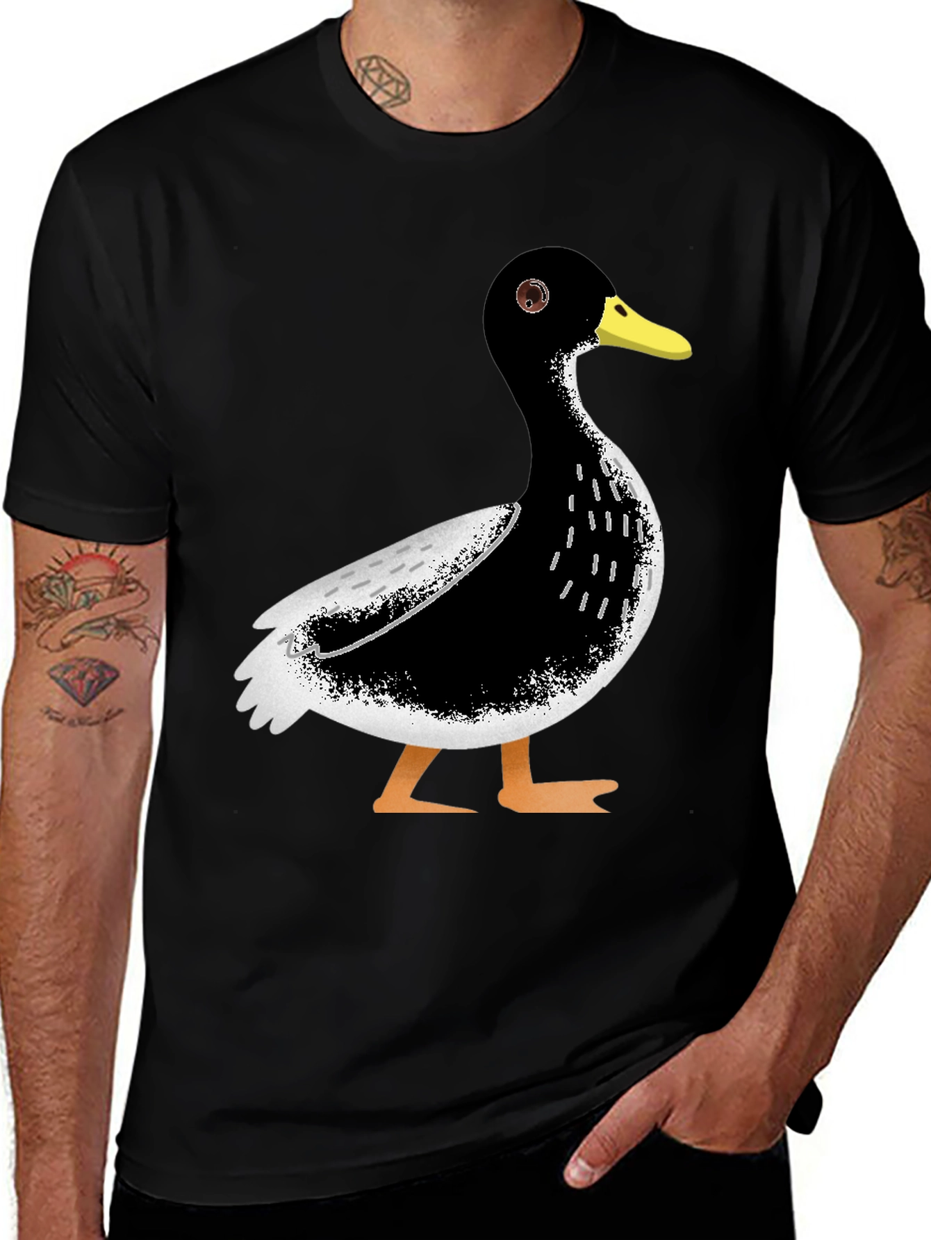 Duck Graphic T-Shirt - Casual Black Tee