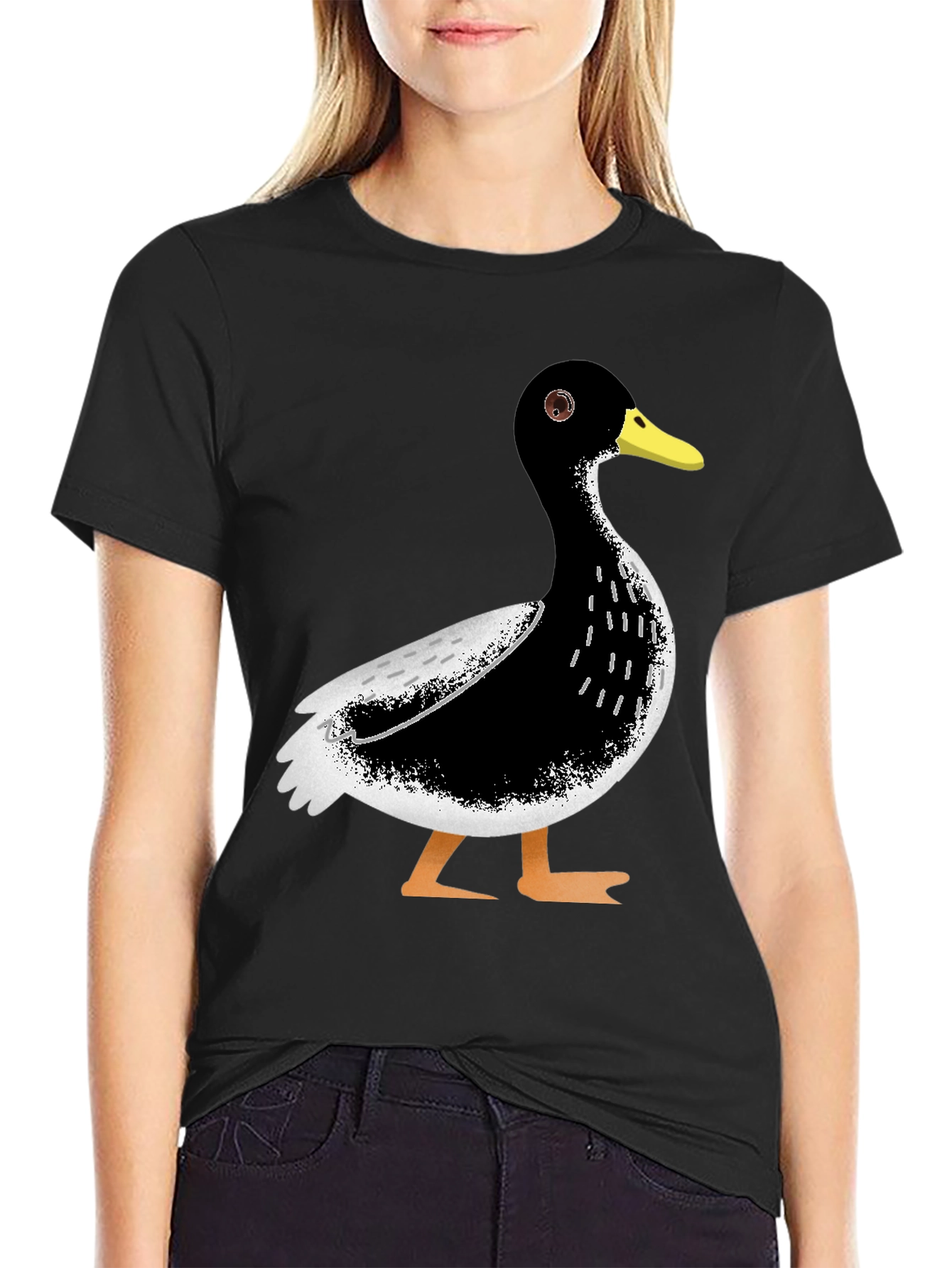 Duck Graphic T-Shirt - Casual Black Tee