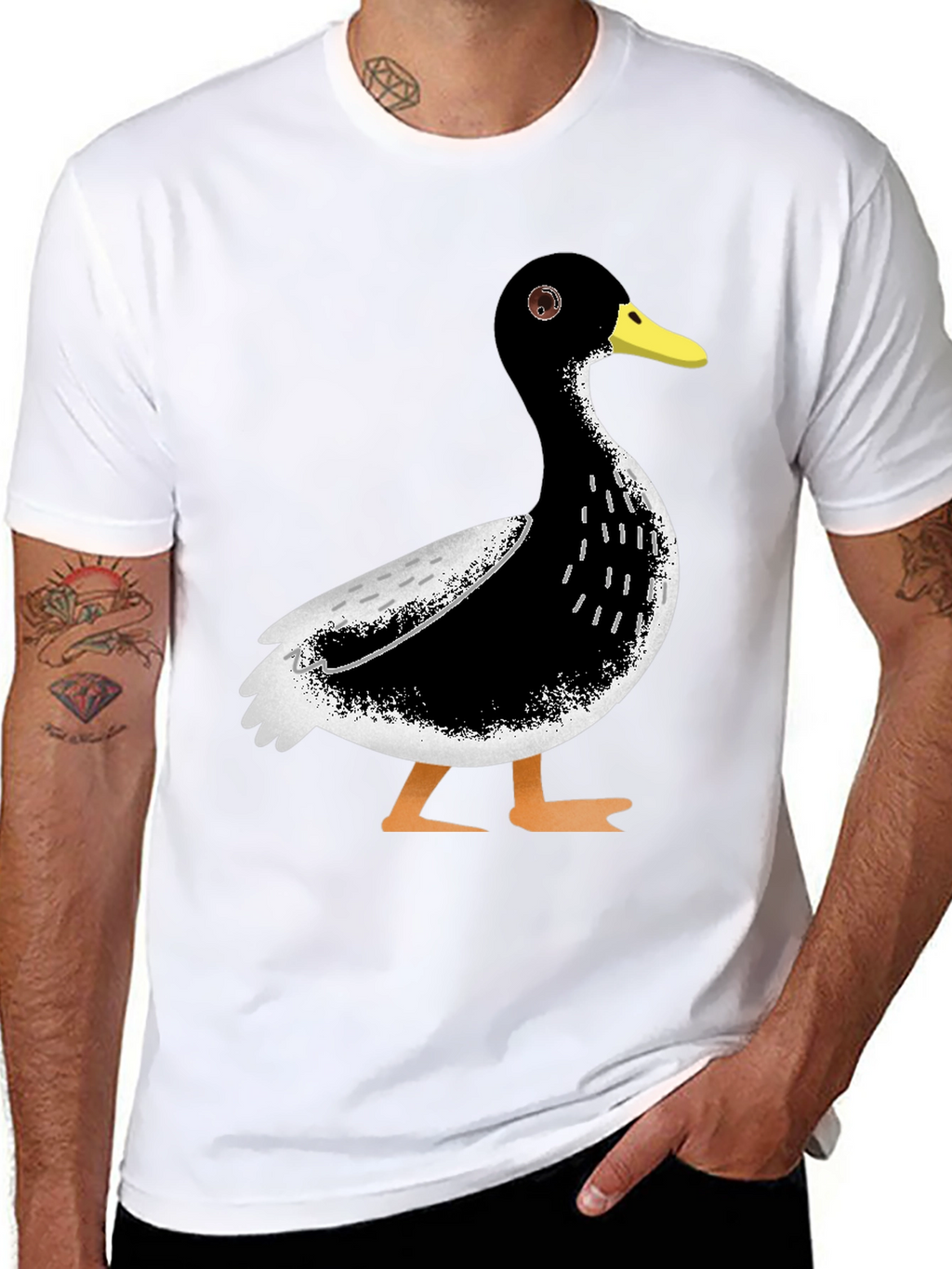 Duck Graphic T-Shirt - Casual Black Tee