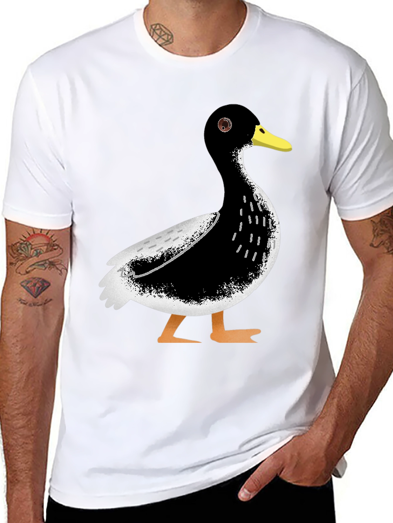 Duck Graphic T-Shirt - Casual Black Tee