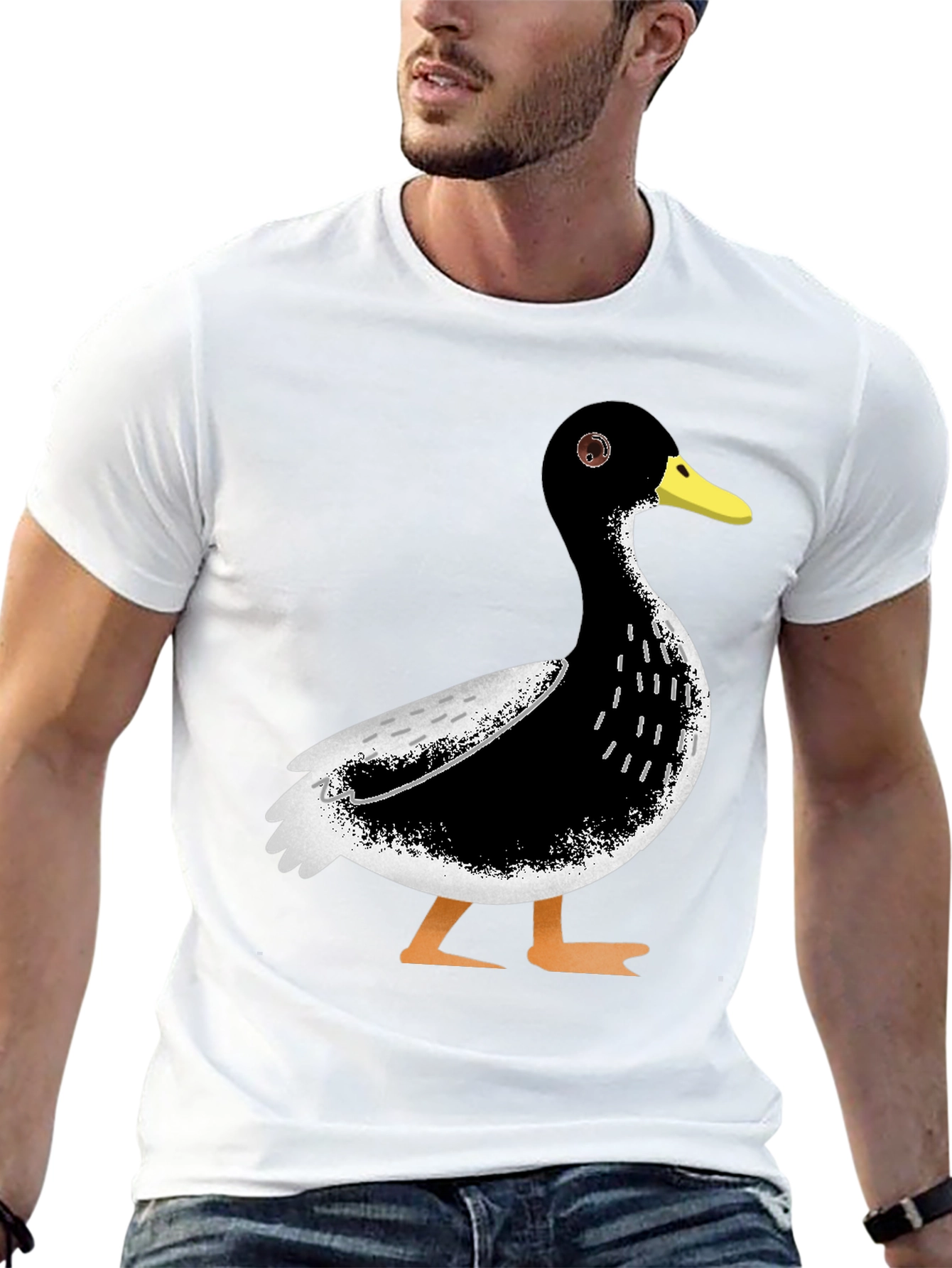 Duck Graphic T-Shirt - Casual Black Tee