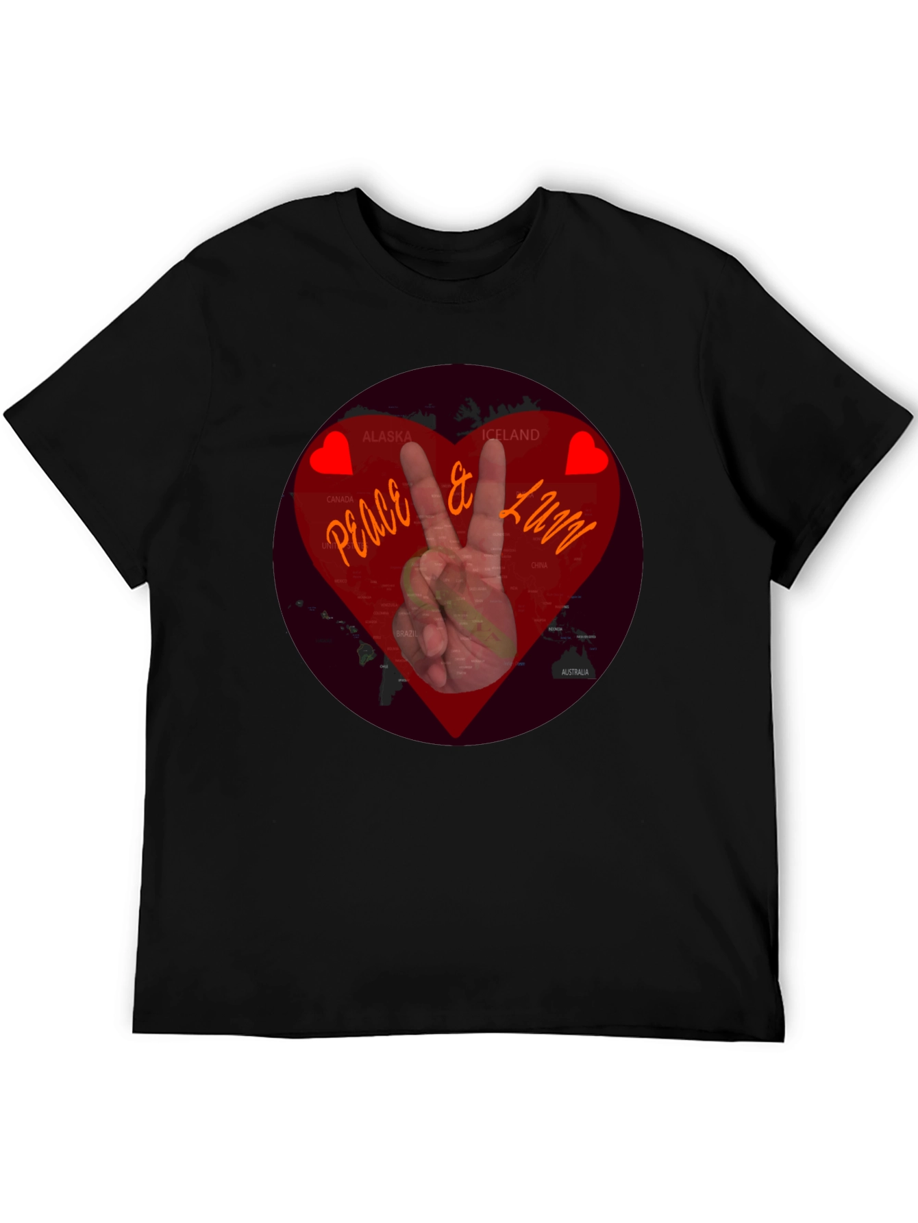 Peace & Luv Graphic Tee - Heart World Design