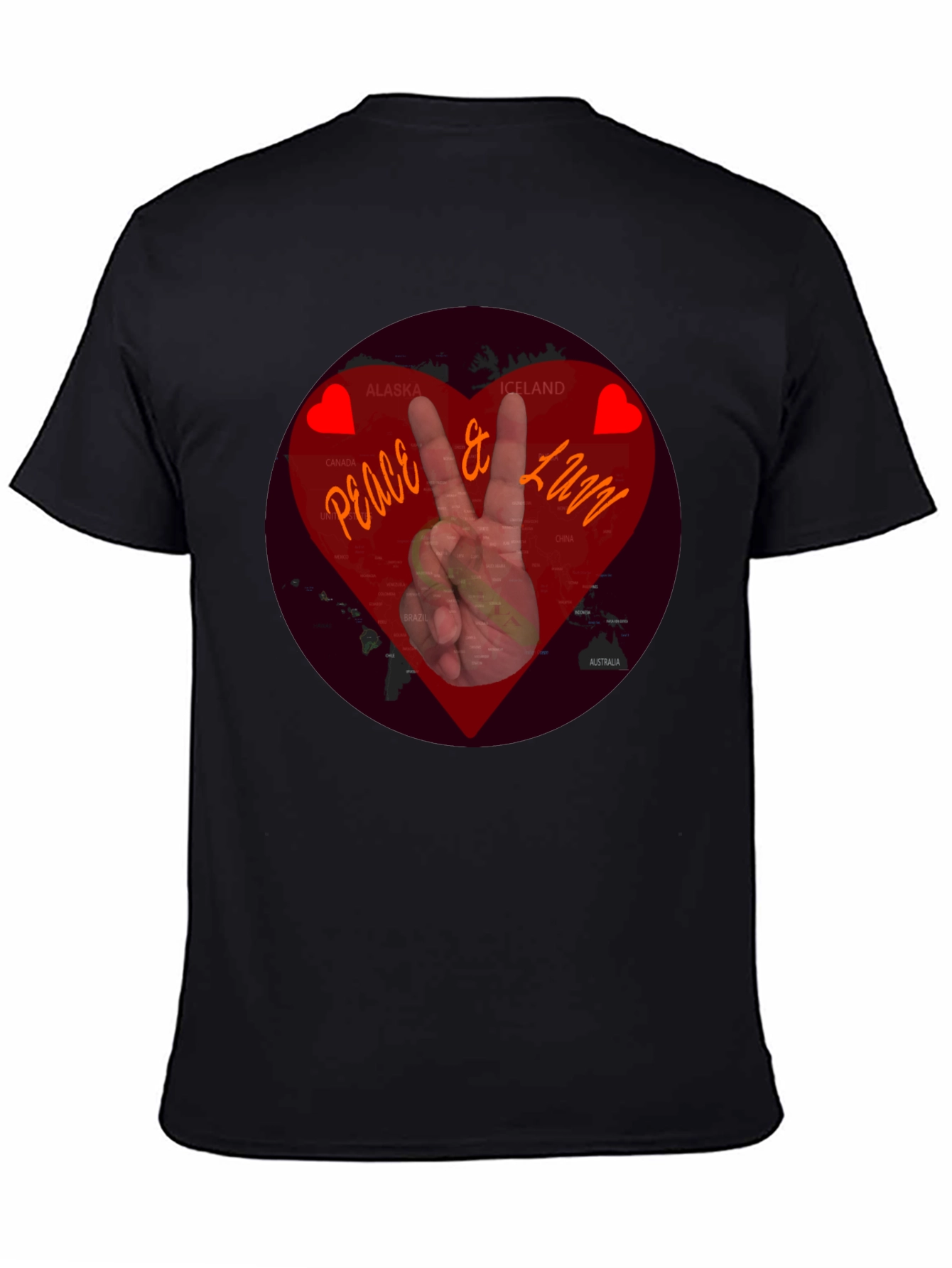 Peace & Luv Graphic Tee - Heart World Design