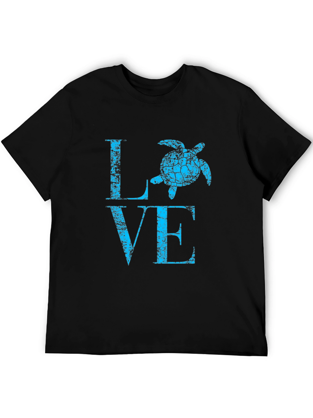 Turtle Love Graphic Tee - Black Cotton Casual Shirt