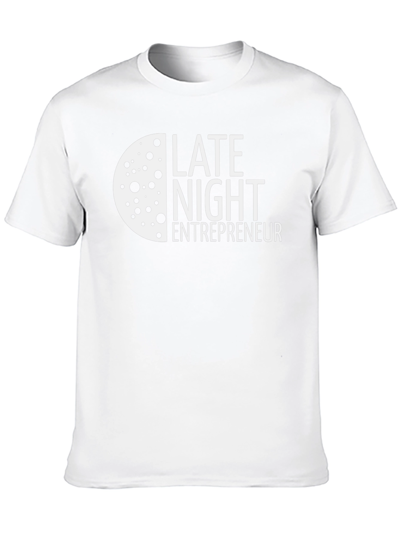 Late Night Entrepreneur T-Shirt - Black Crew Neck