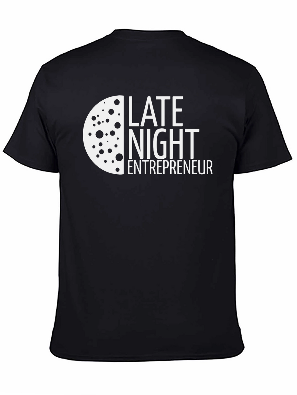 Late Night Entrepreneur T-Shirt - Black Crew Neck