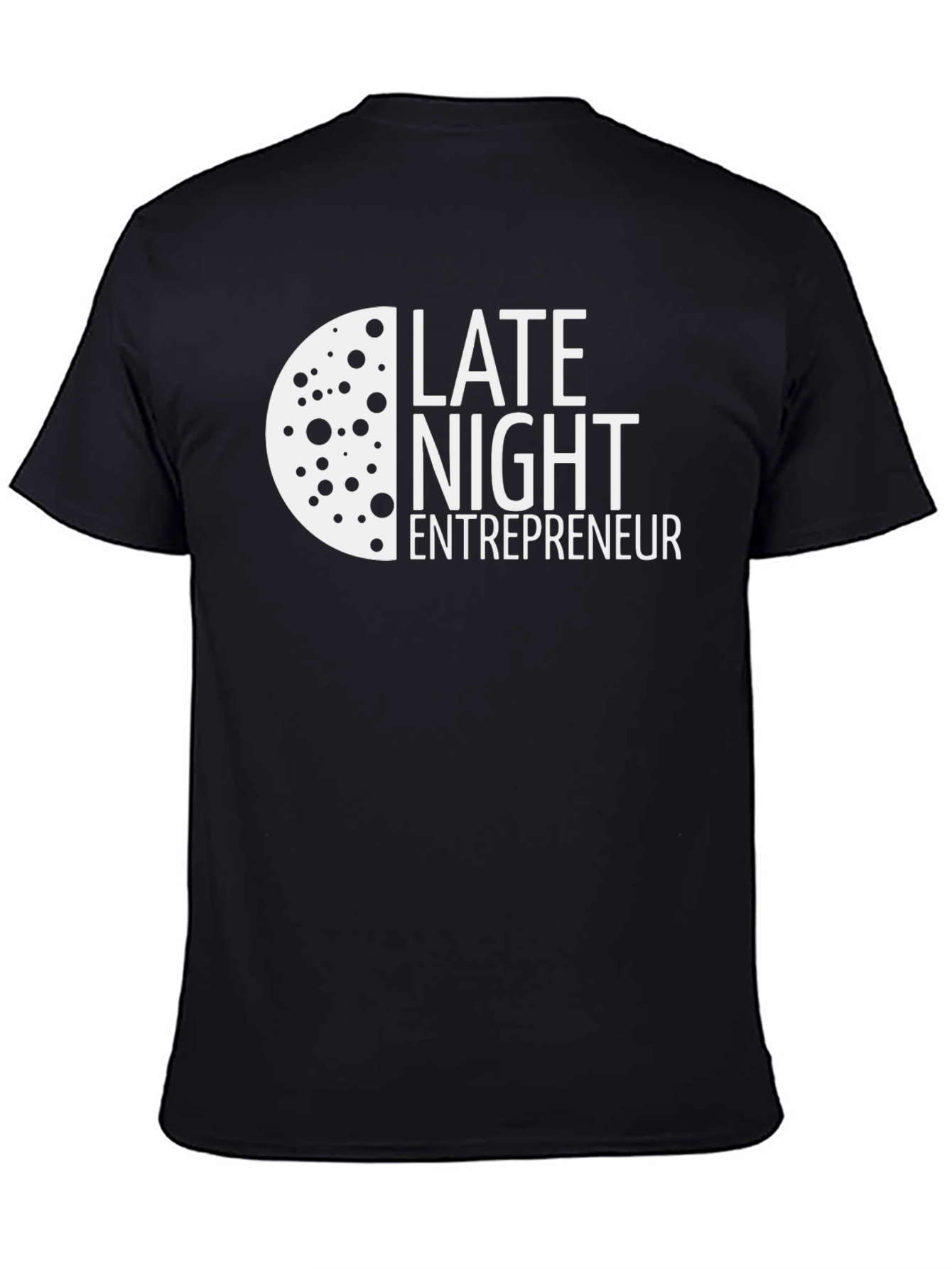 Late Night Entrepreneur T-Shirt - Black Crew Neck