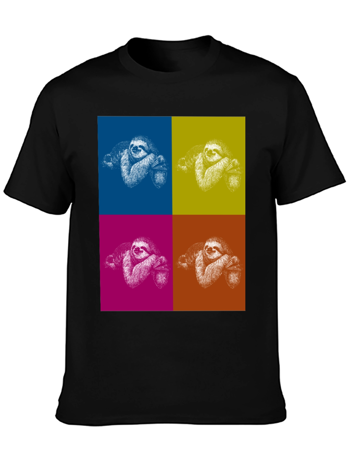 Pop Art Sloth Graphic Tee - Fun & Unique Design