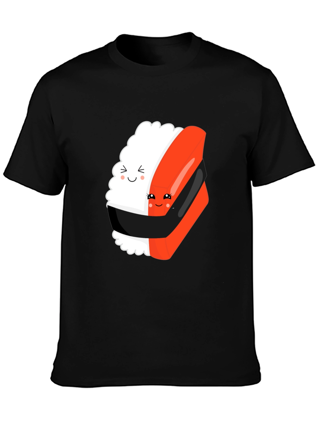 Sushi Hug Black T-Shirt: Cute & Comfy Unisex Tee