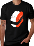 Sushi Hug Black T-Shirt: Cute & Comfy Unisex Tee