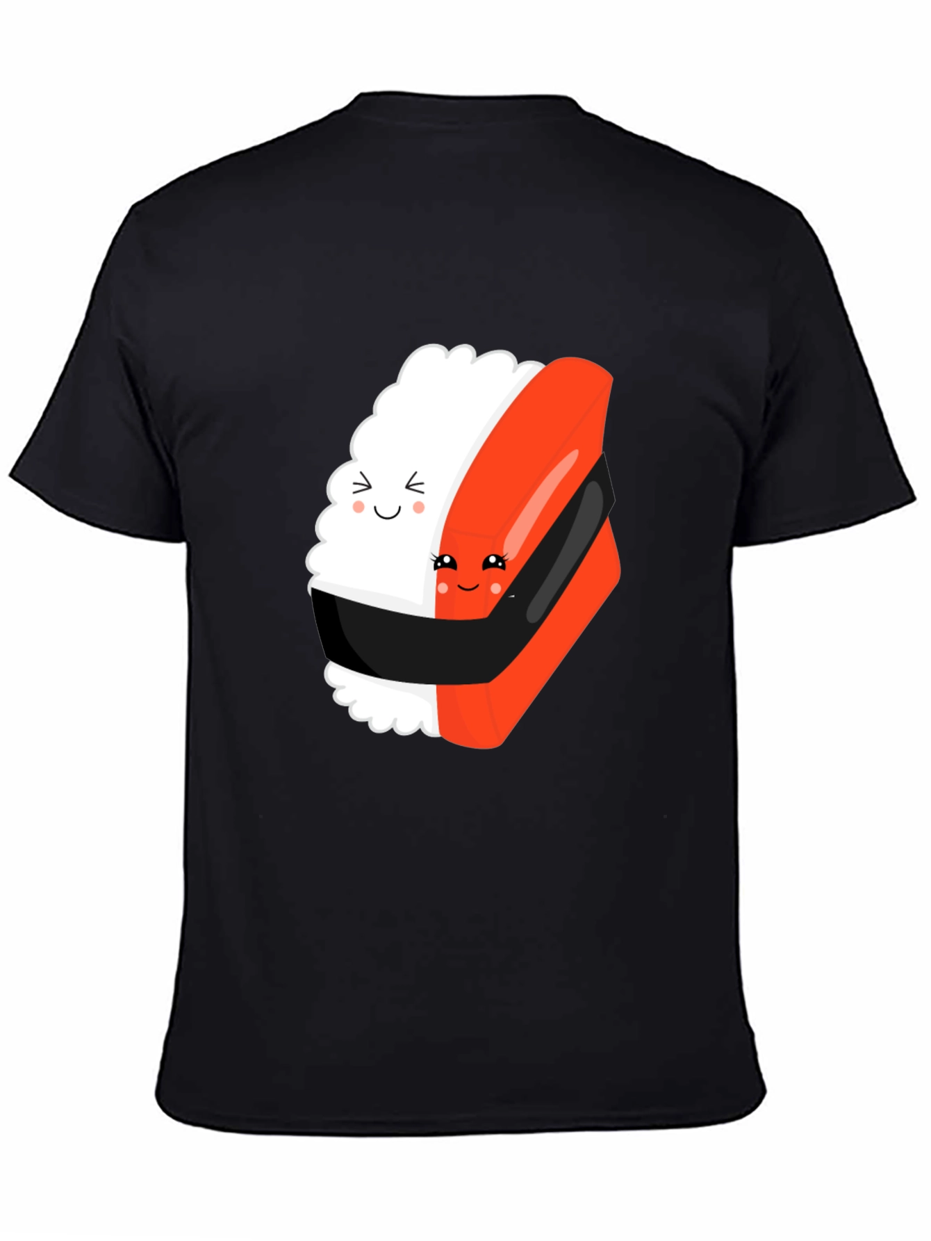 Sushi Hug Black T-Shirt: Cute & Comfy Unisex Tee
