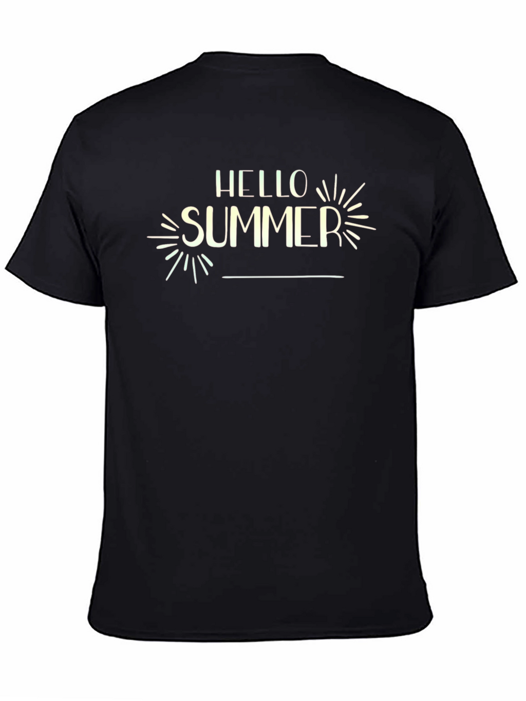Hello Summer Graphic Black T-Shirt
