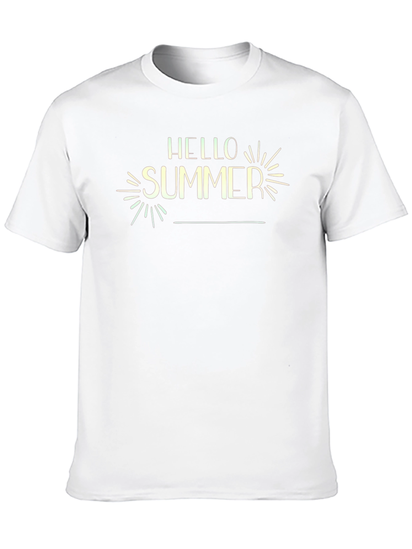 Hello Summer Graphic Black T-Shirt