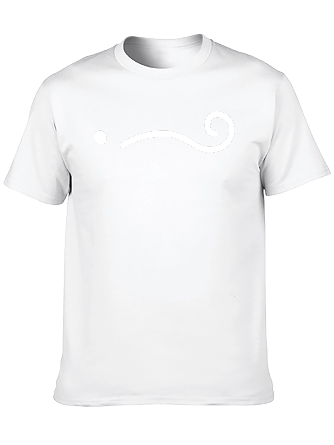 Whimsical Dot Curl Graphic Tee - Soft Black Cotton