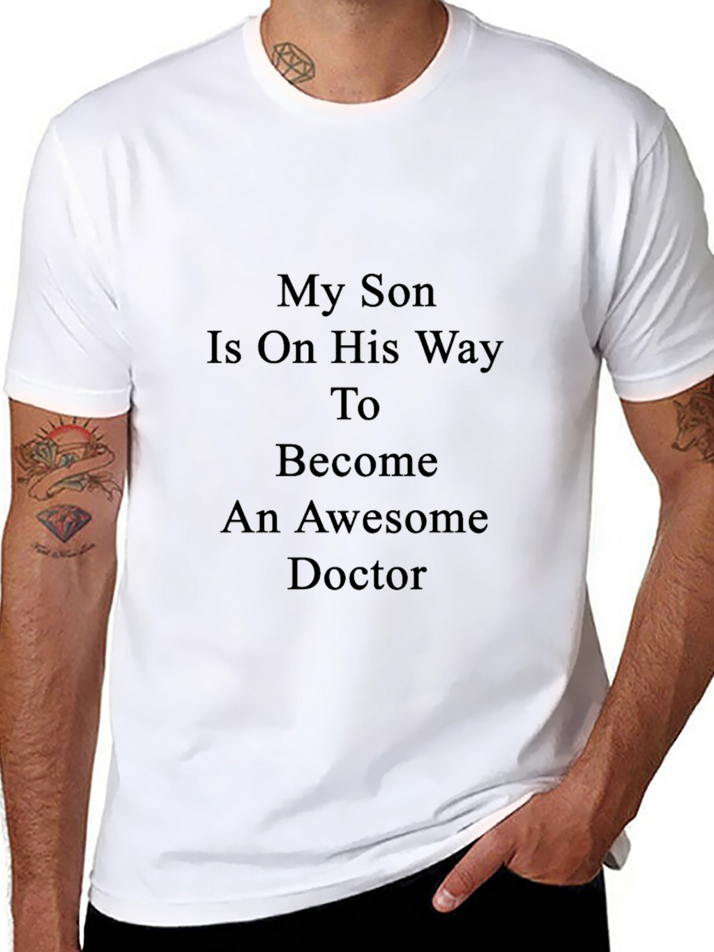 Proud Dad Doctor-in-Training Black T-Shirt