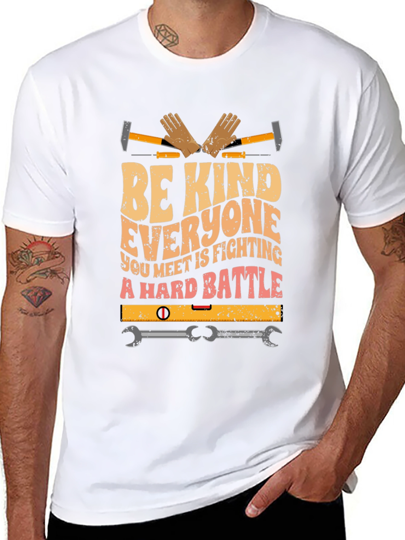 Be Kind Shirt - Construction Worker Graphic Tee