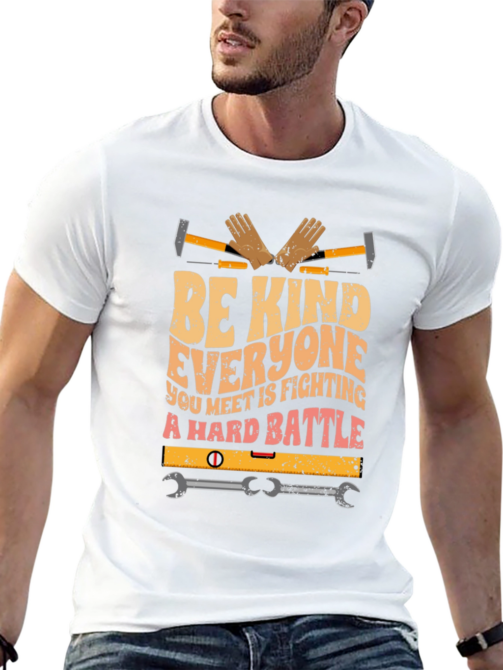Be Kind Shirt - Construction Worker Graphic Tee