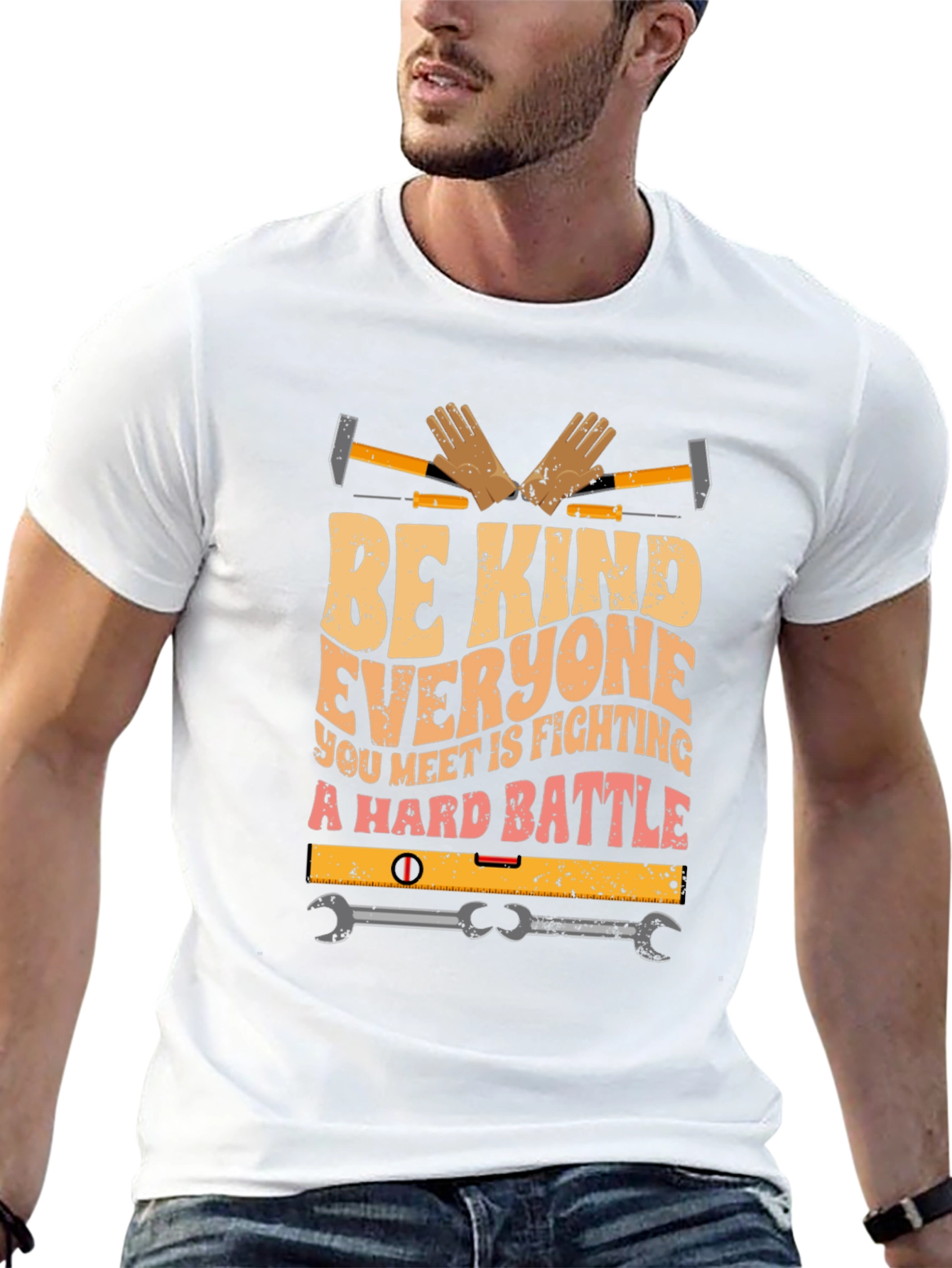 Be Kind Shirt - Construction Worker Graphic Tee