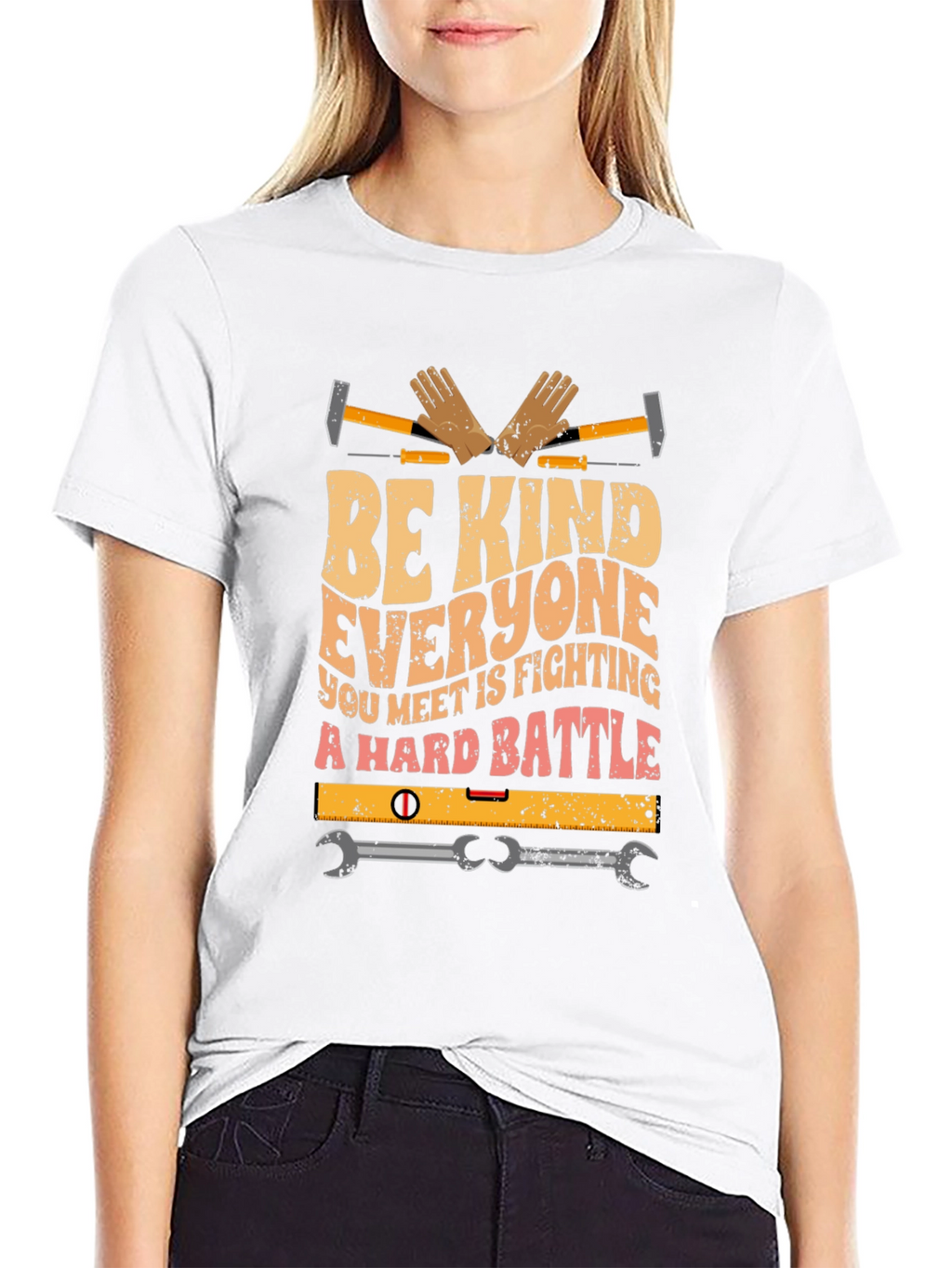 Be Kind Shirt - Construction Worker Graphic Tee