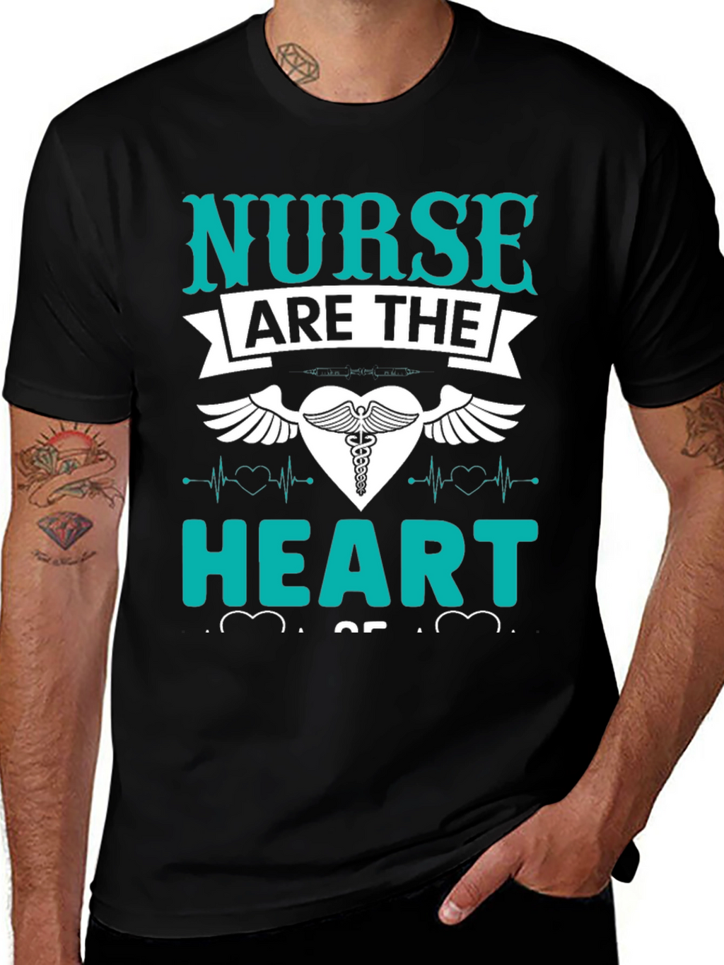 Nurse Heart T-Shirt - Medical Profession Apparel
