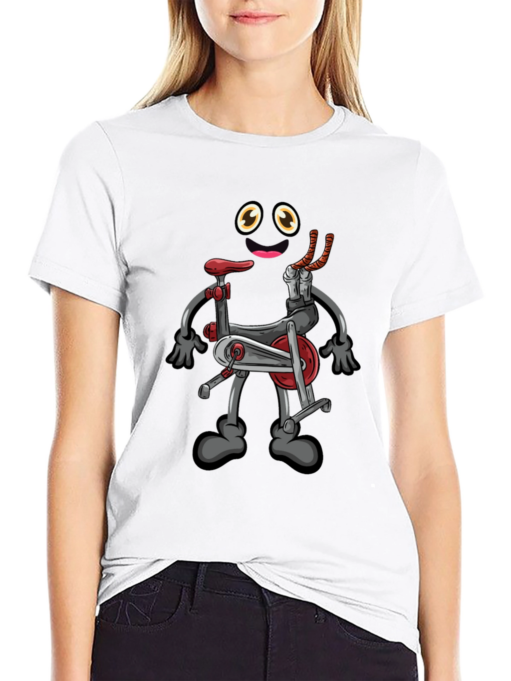 Cartoon Exercise Bike Graphic Tee