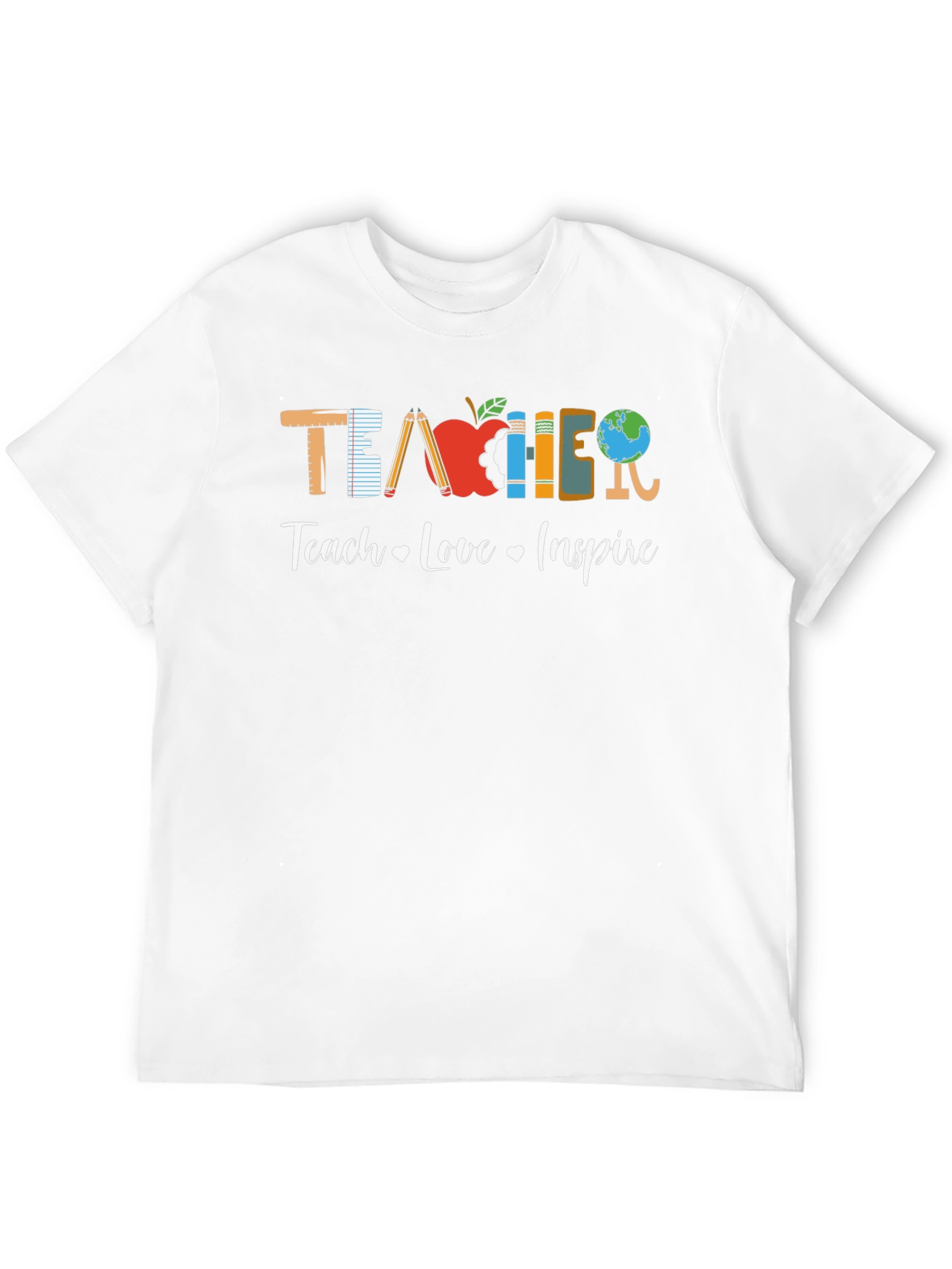 Teacher Teach Love Inspire Graphic Tee