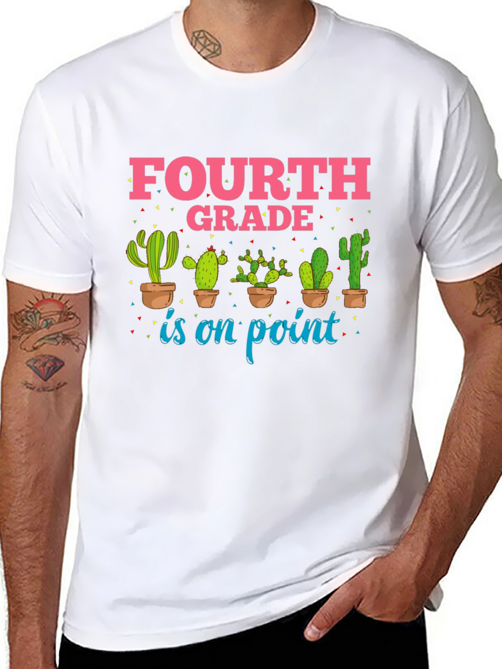 Fourth Grade Cactus Graphic T-Shirt