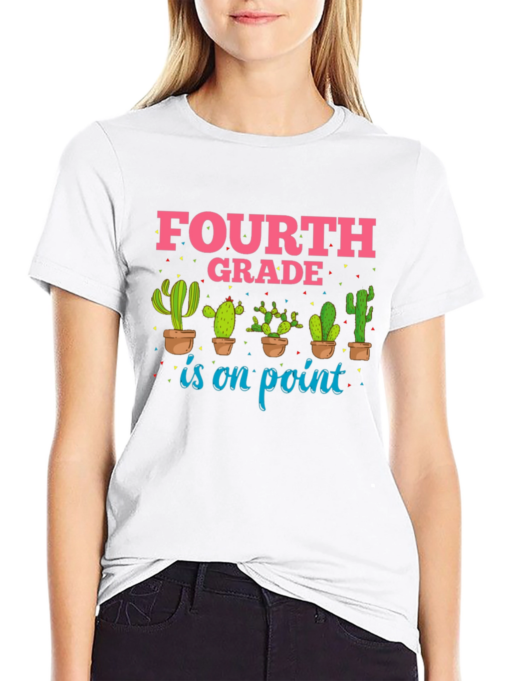 Fourth Grade Cactus Graphic T-Shirt