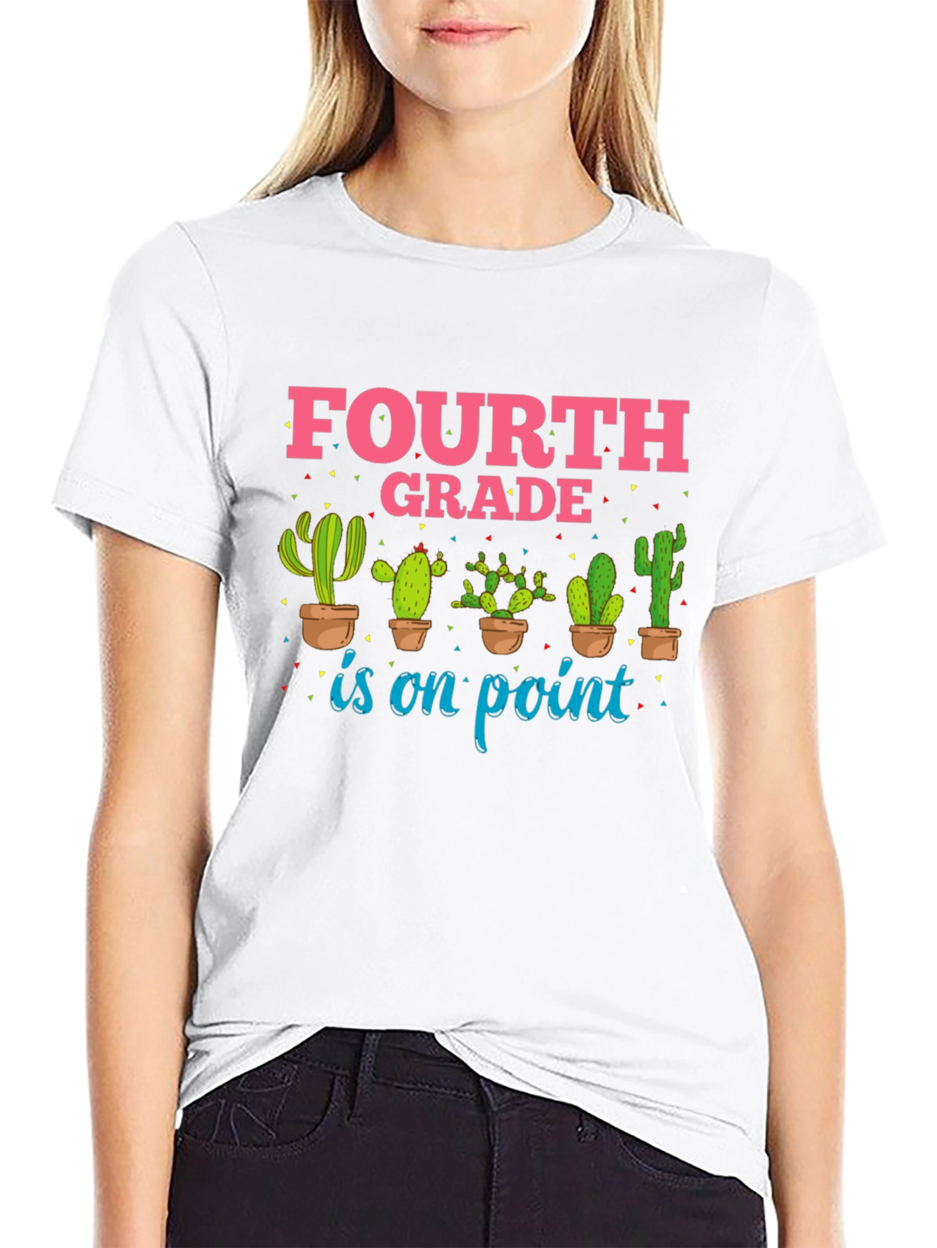 Fourth Grade Cactus Graphic T-Shirt