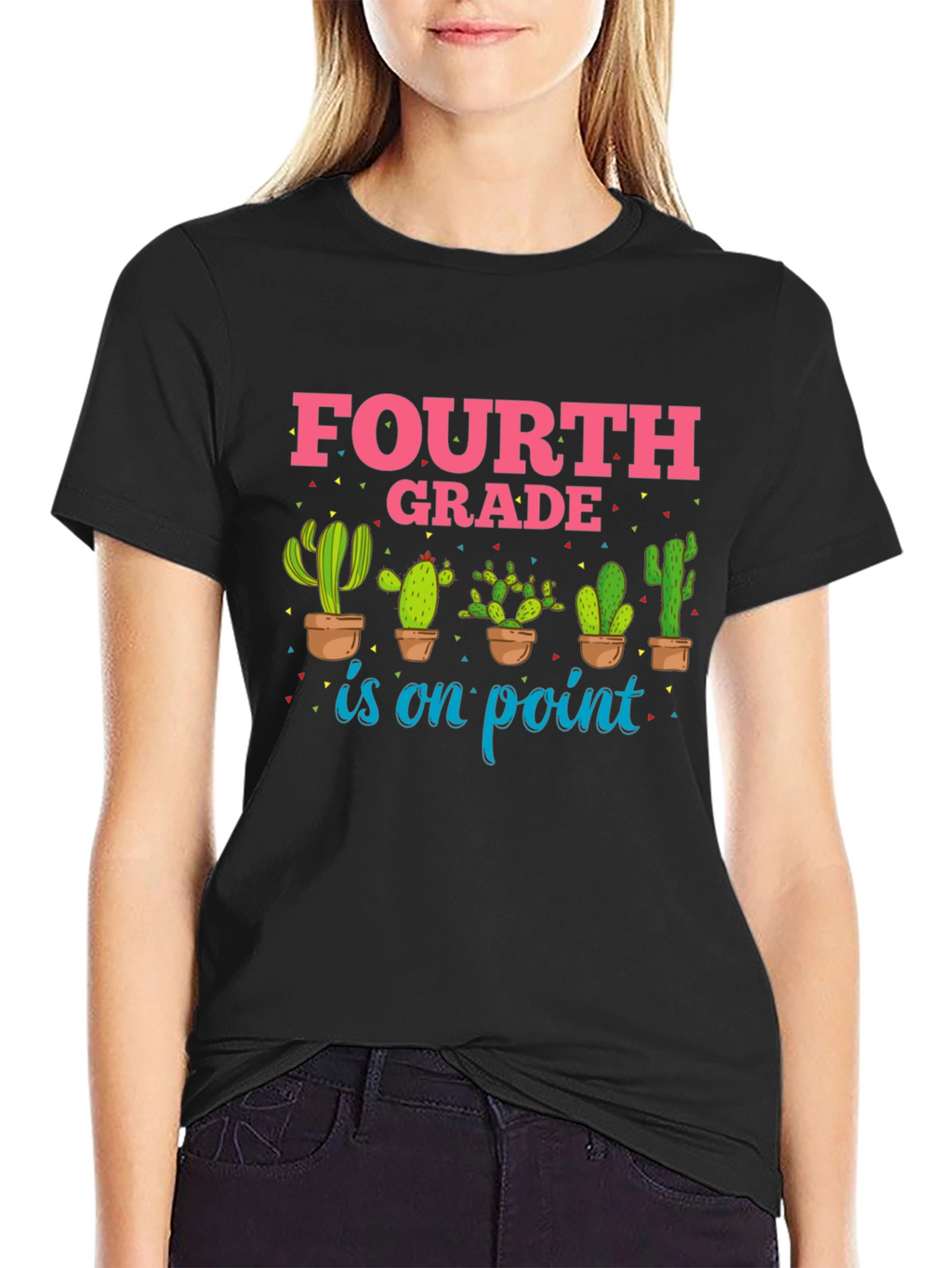 Fourth Grade Cactus Graphic T-Shirt