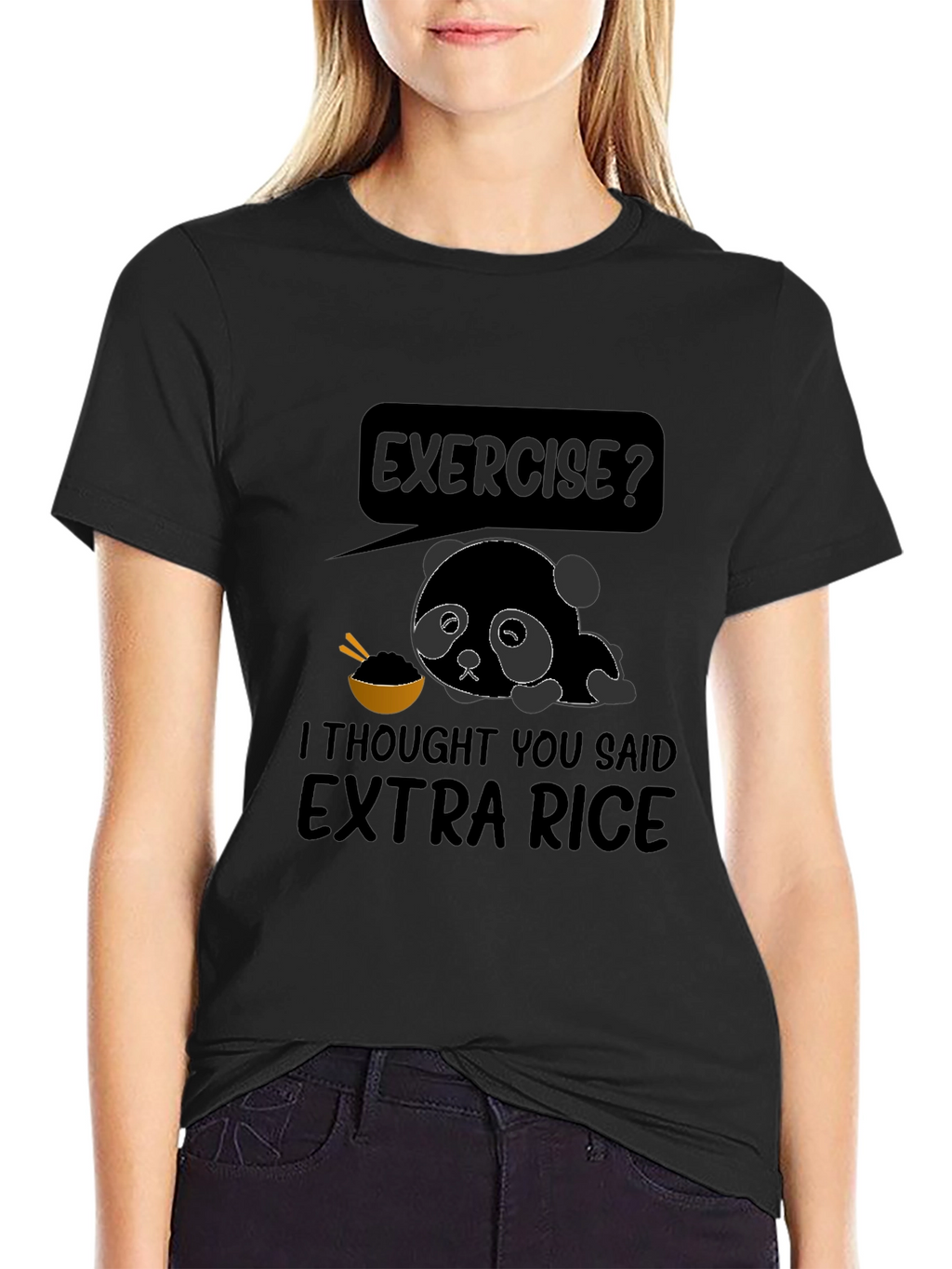Extra Rice Panda Graphic T-Shirt