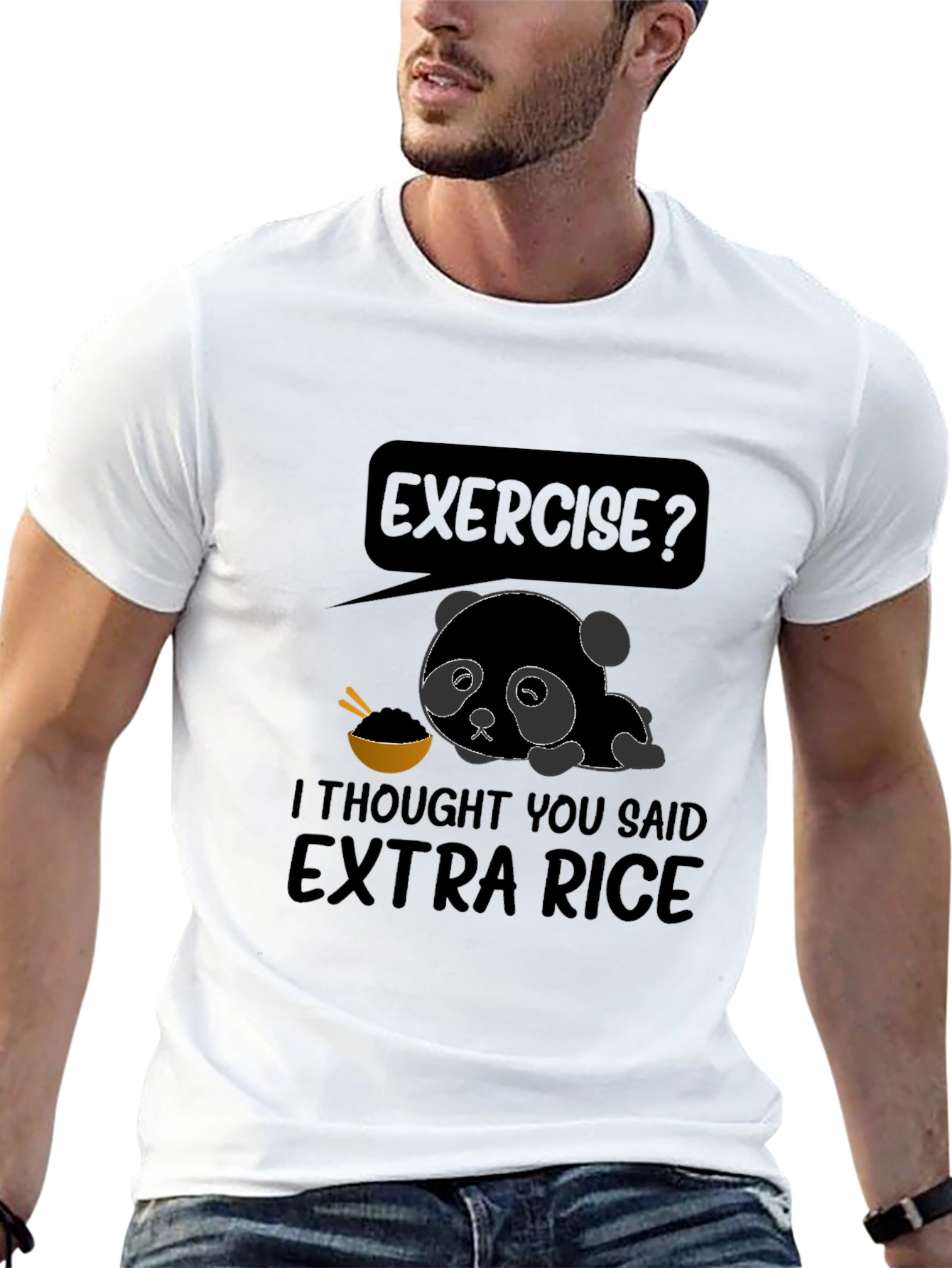 Extra Rice Panda Graphic T-Shirt