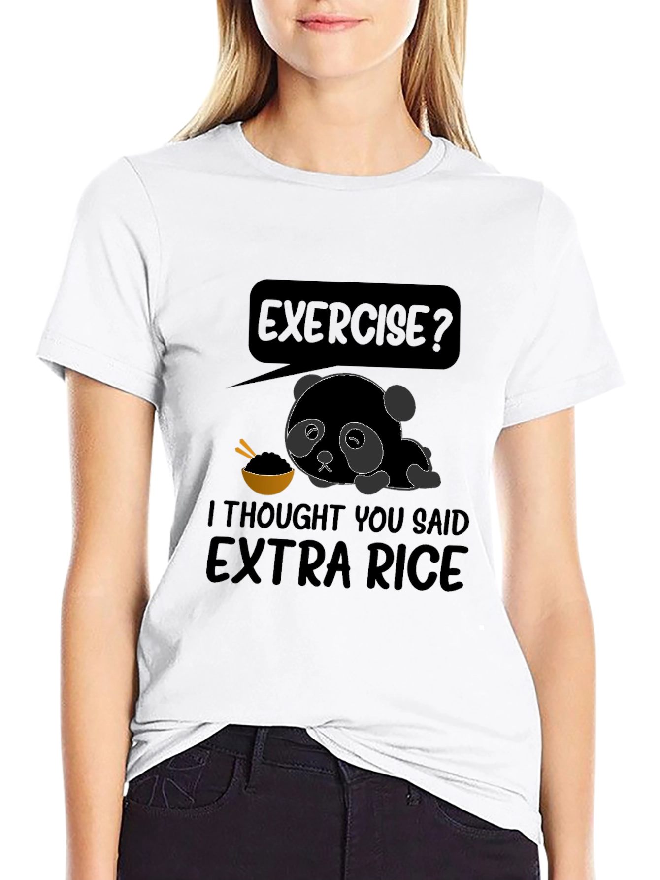 Extra Rice Panda Graphic T-Shirt