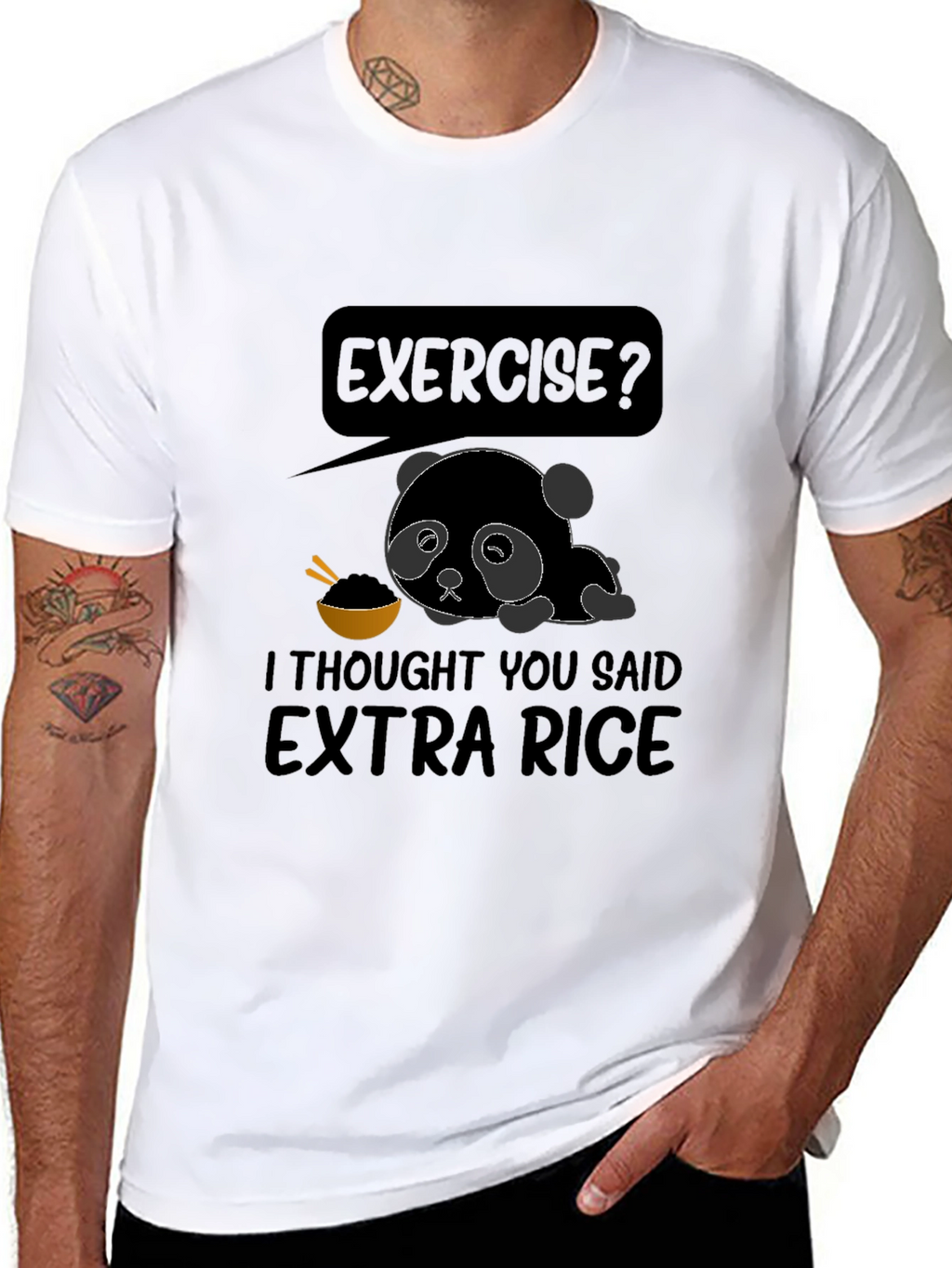 Extra Rice Panda Graphic T-Shirt