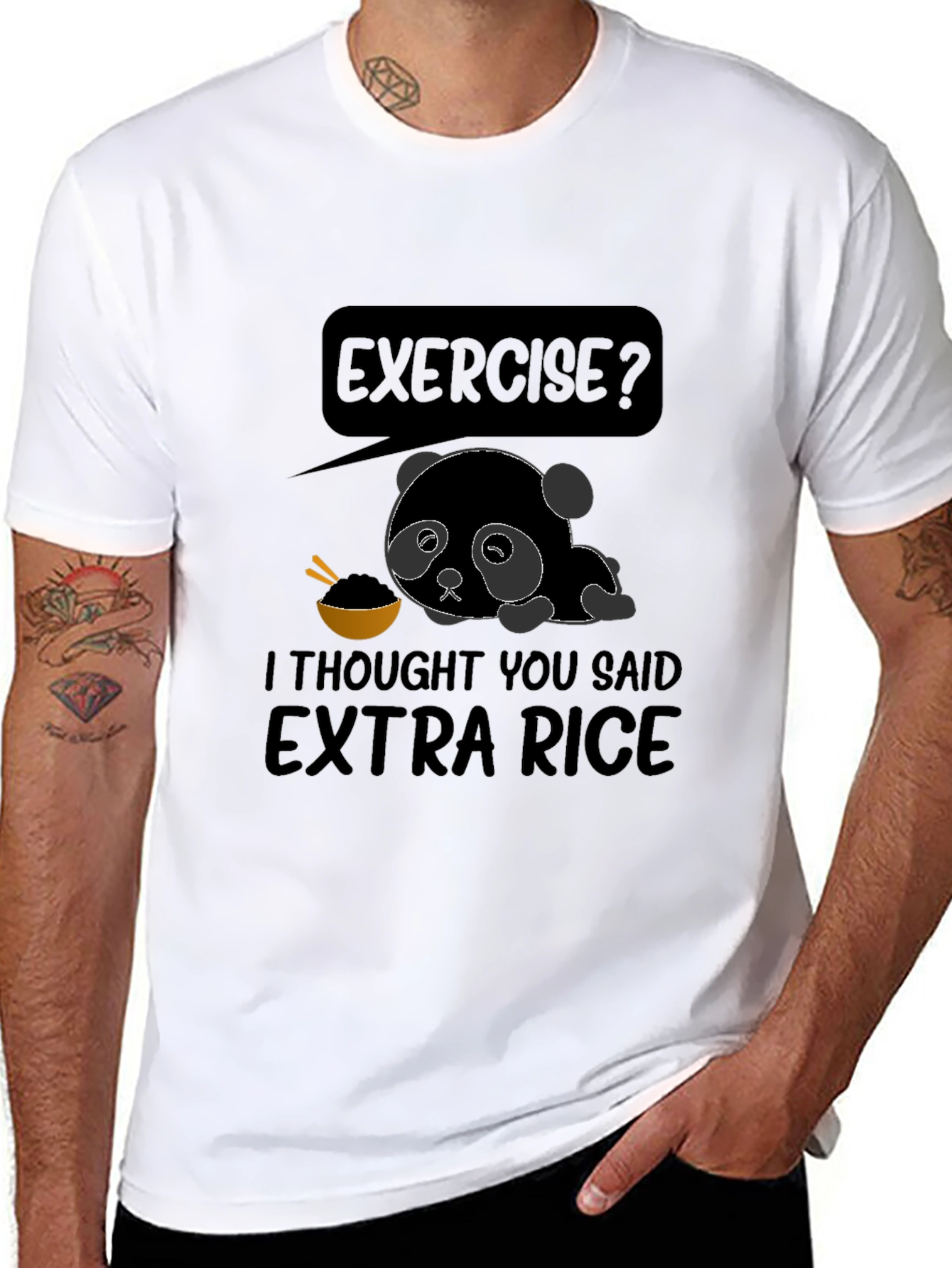 Extra Rice Panda Graphic T-Shirt