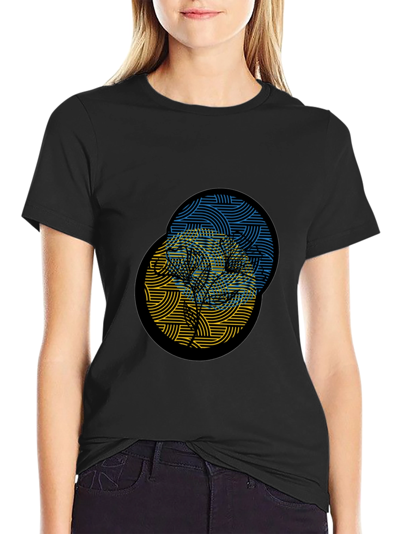 Ukraine Tree Black T-Shirt