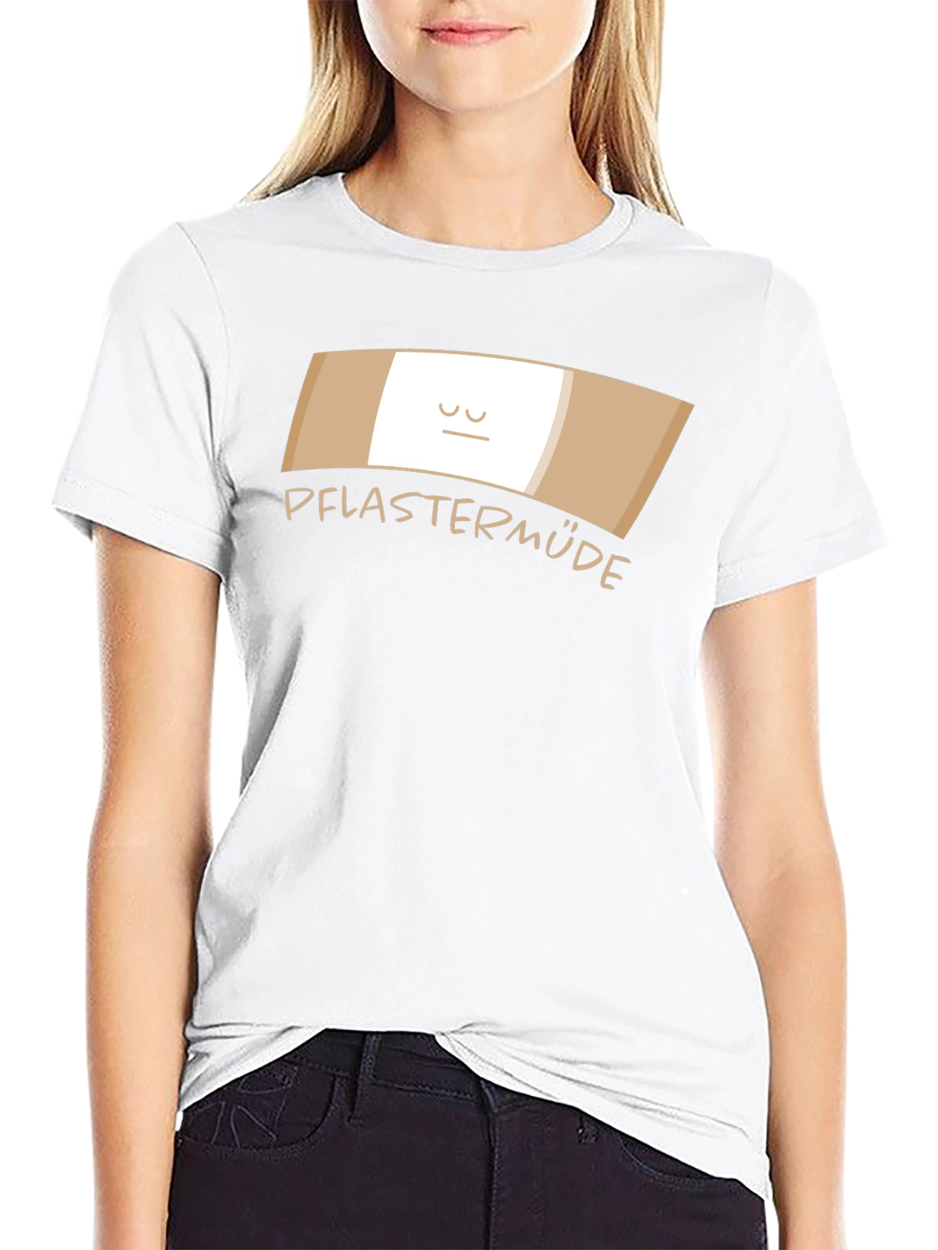 Pflastermude Cartoon Bandage Graphic T-Shirt