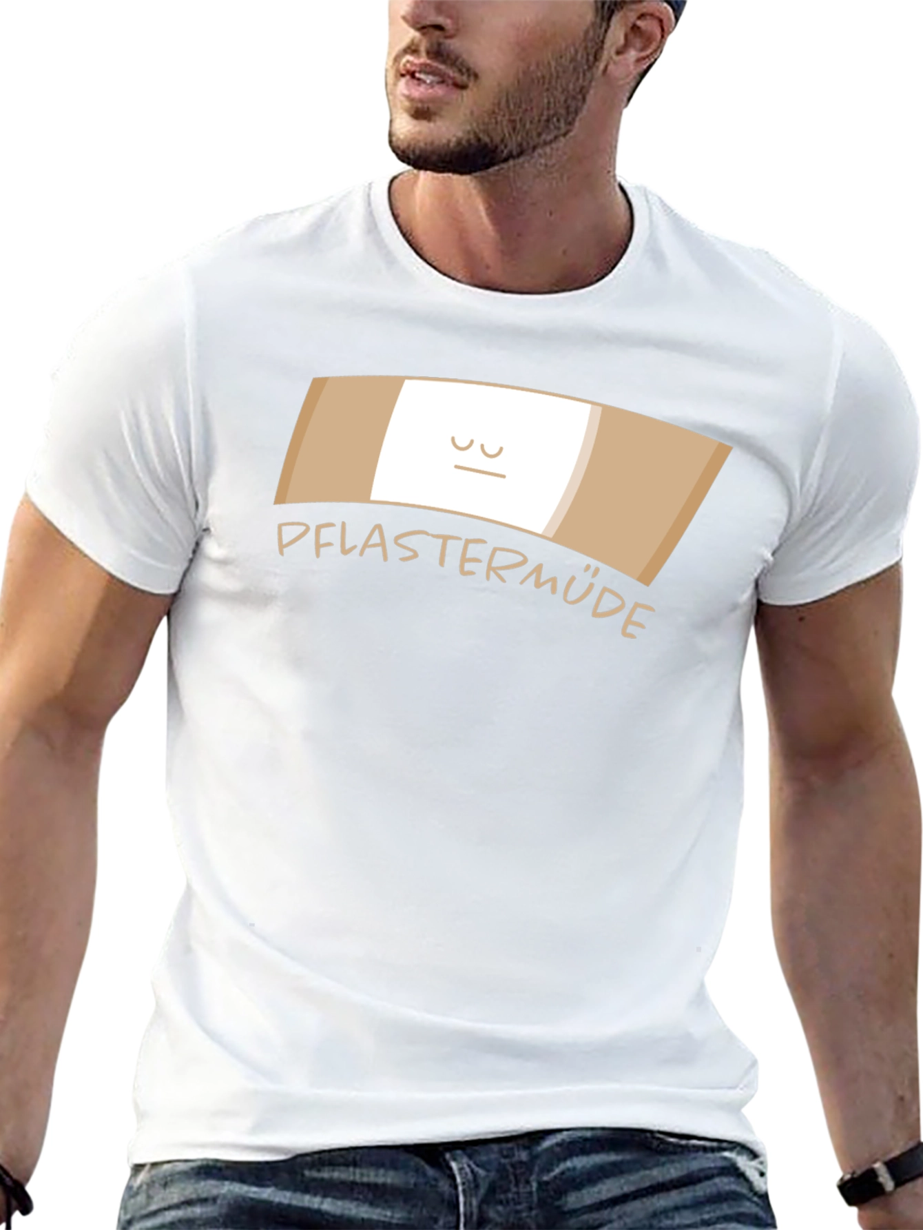Pflastermude Cartoon Bandage Graphic T-Shirt